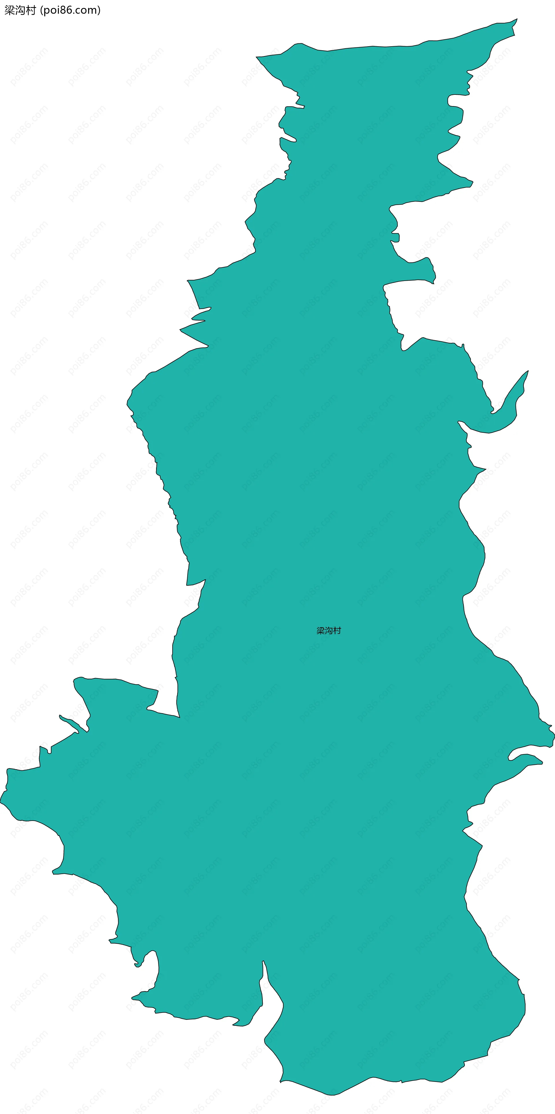 梁沟村边界地图