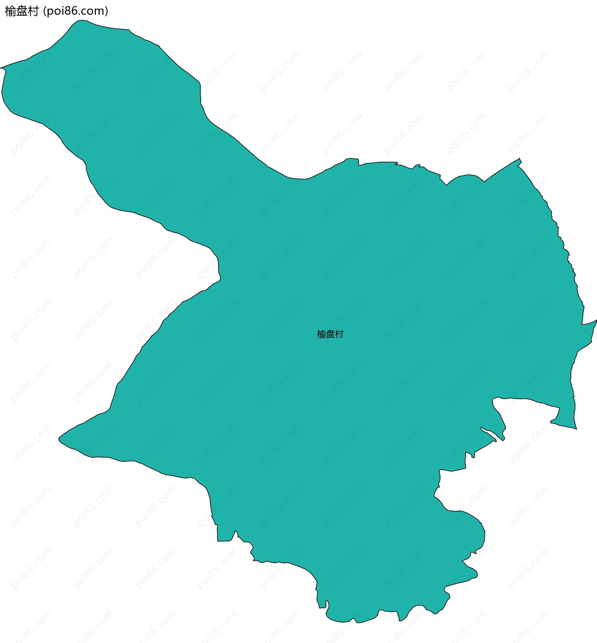 榆盘村边界地图