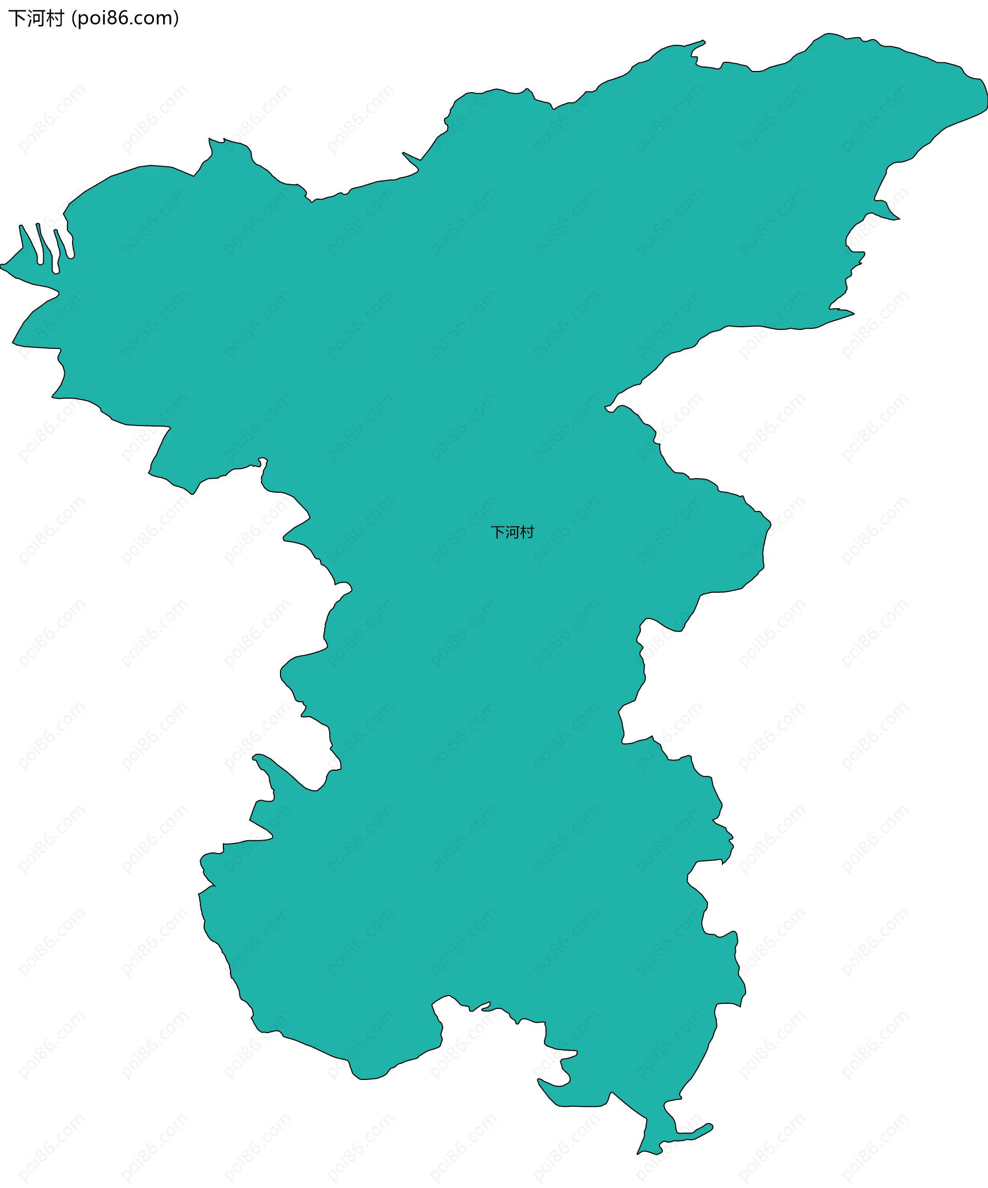 下河村边界地图