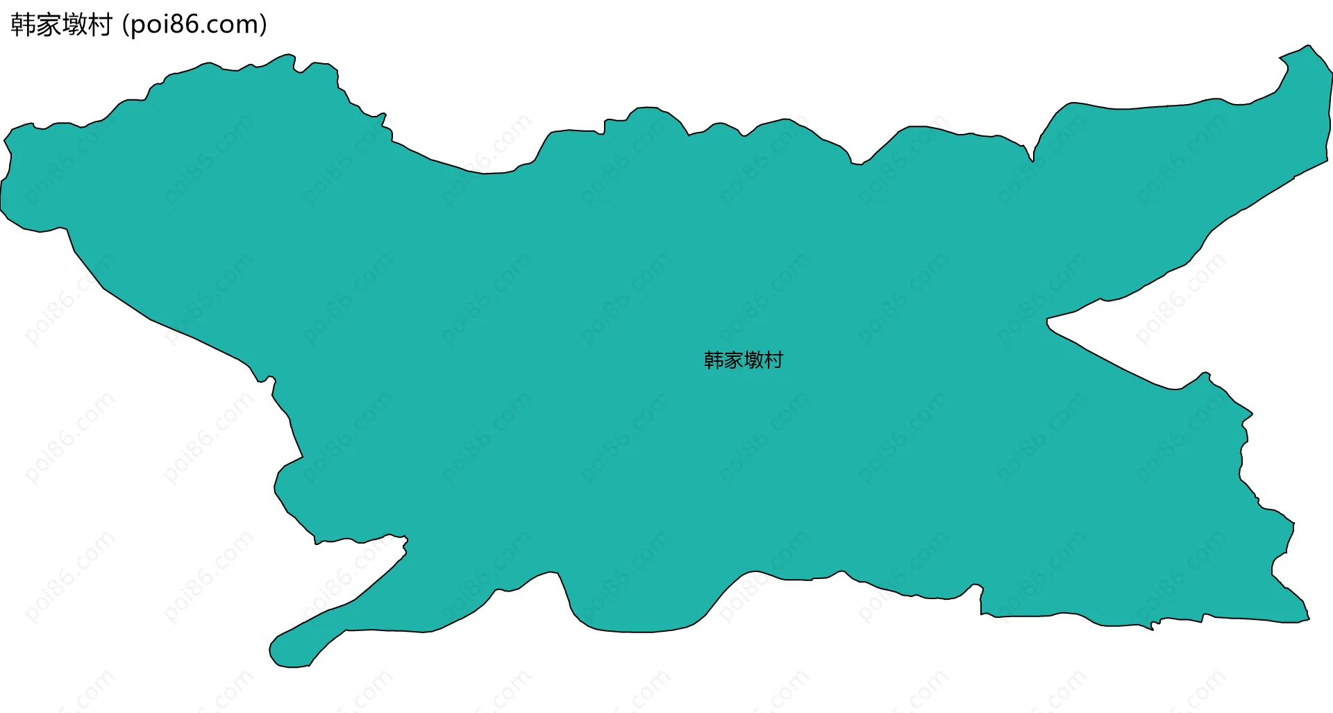 韩家墩村边界地图