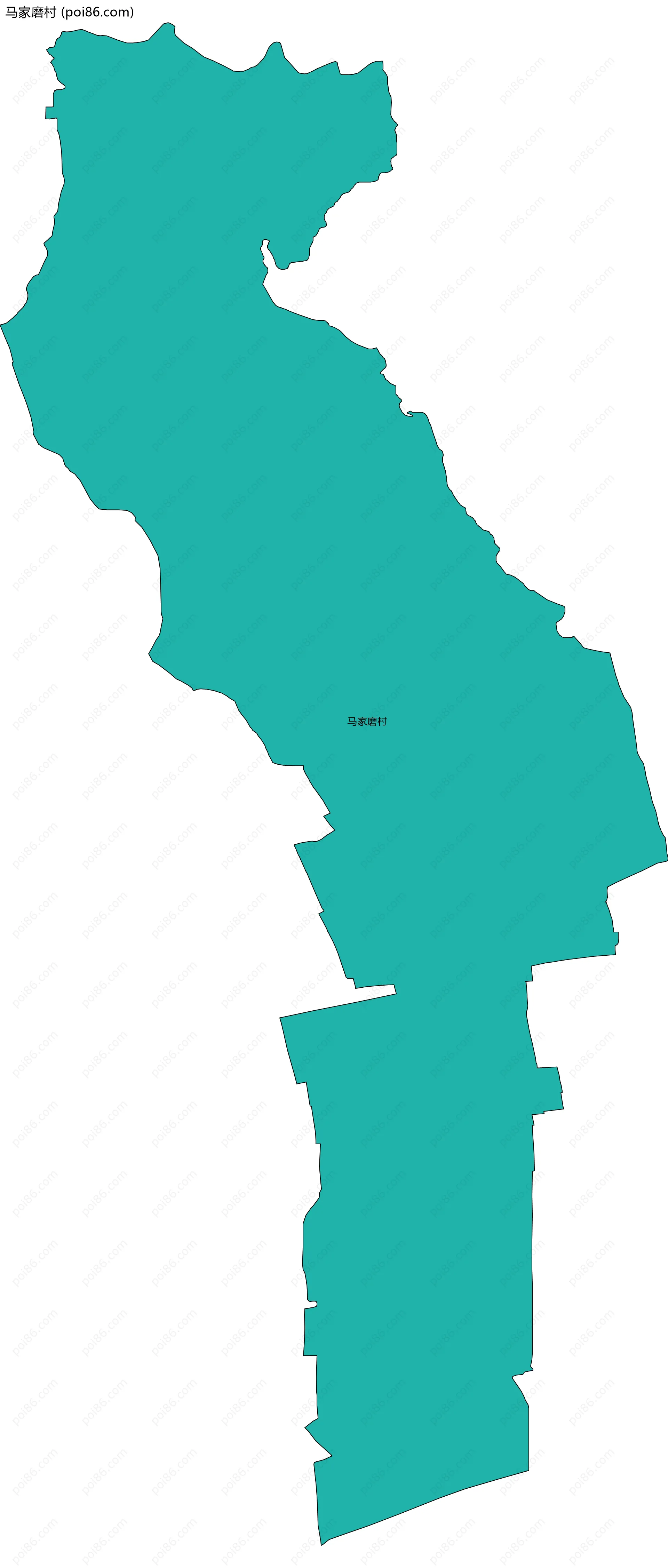 马家磨村边界地图