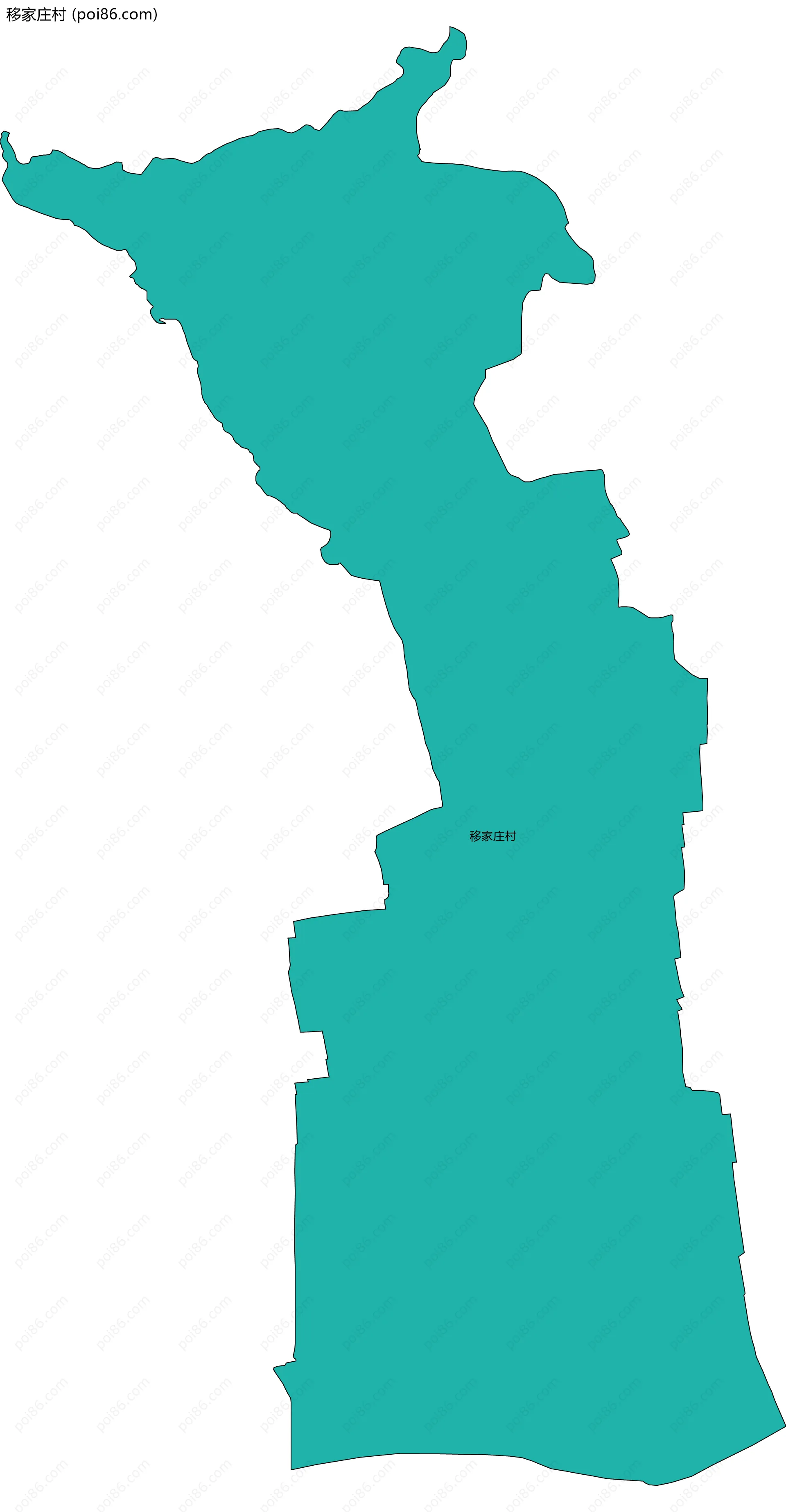 移家庄村边界地图