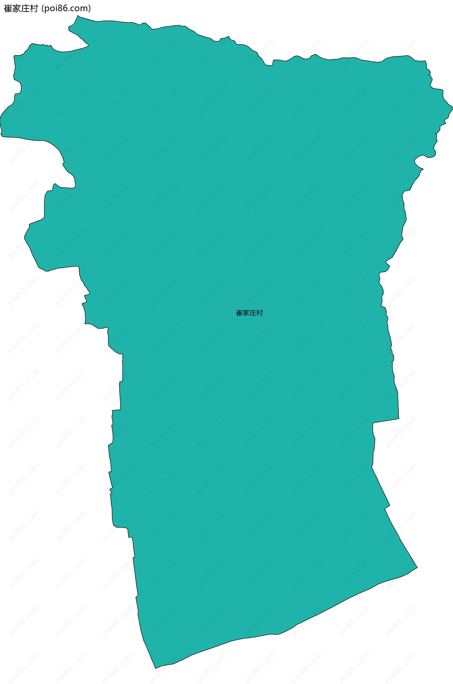 崔家庄村边界地图