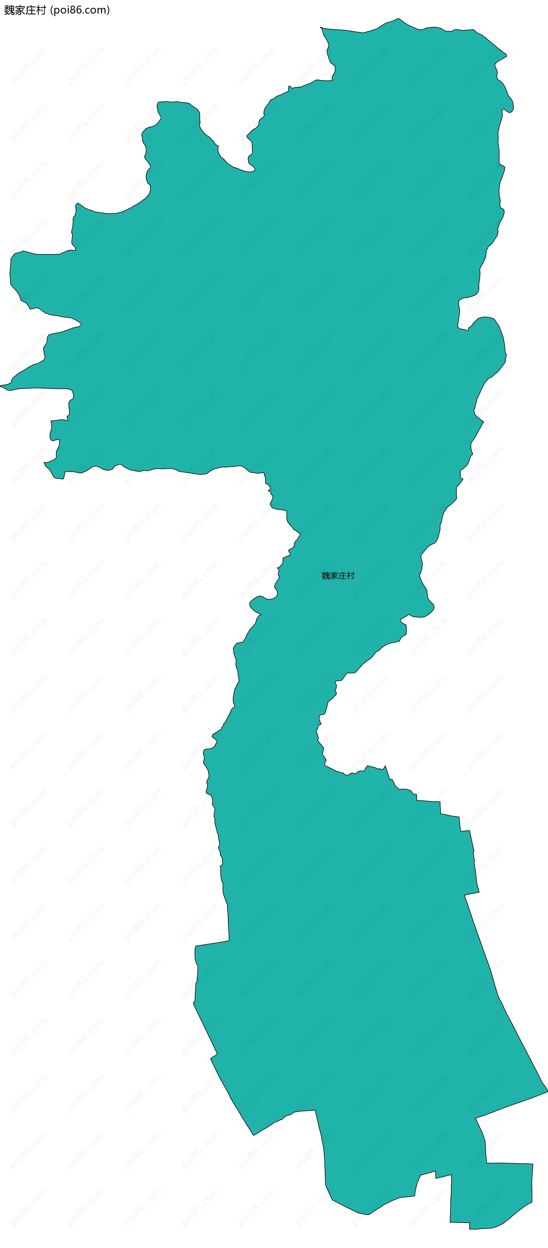 魏家庄村边界地图