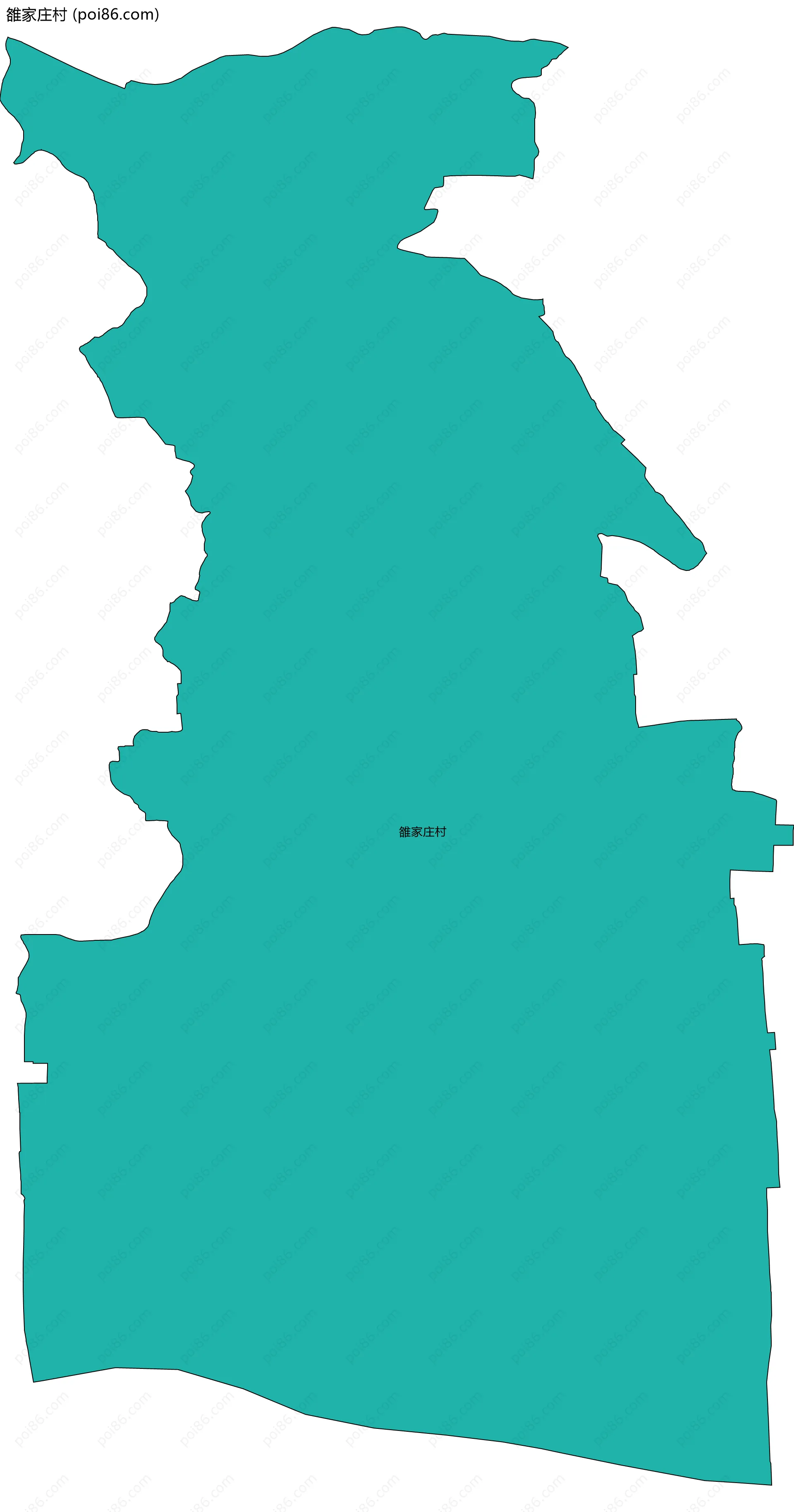 雒家庄村边界地图