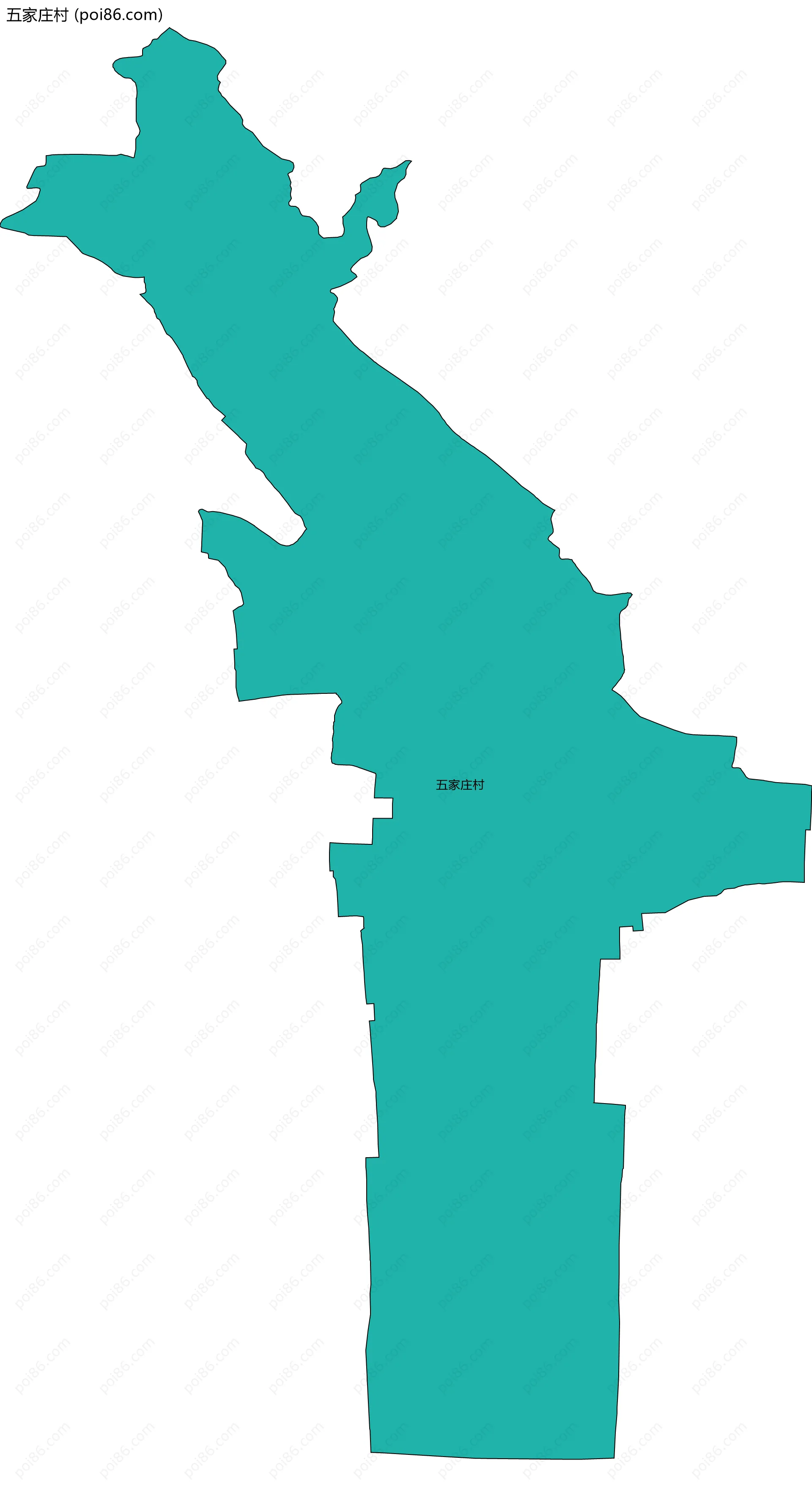 五家庄村边界地图