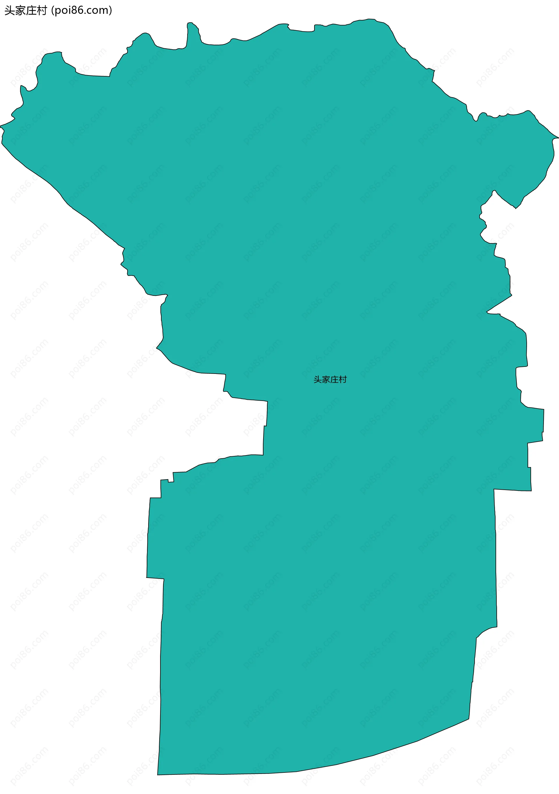 头家庄村边界地图