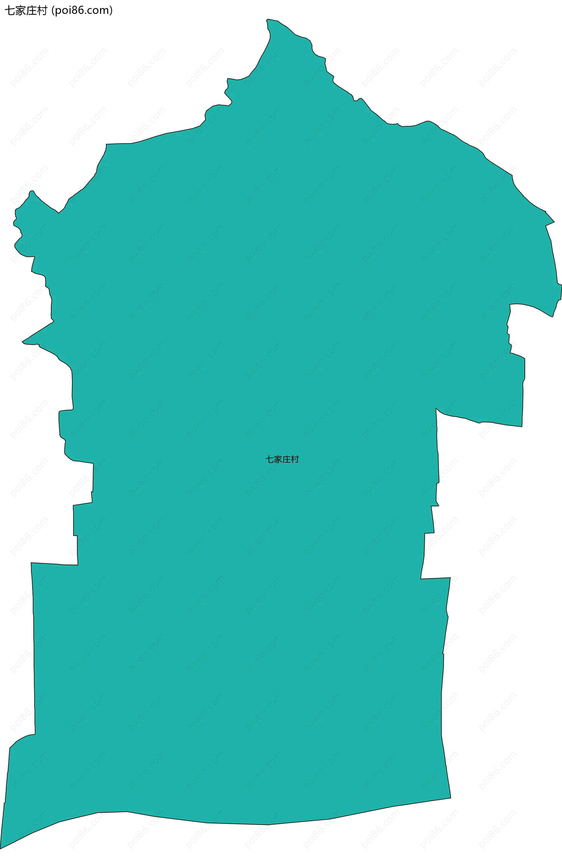 七家庄村边界地图