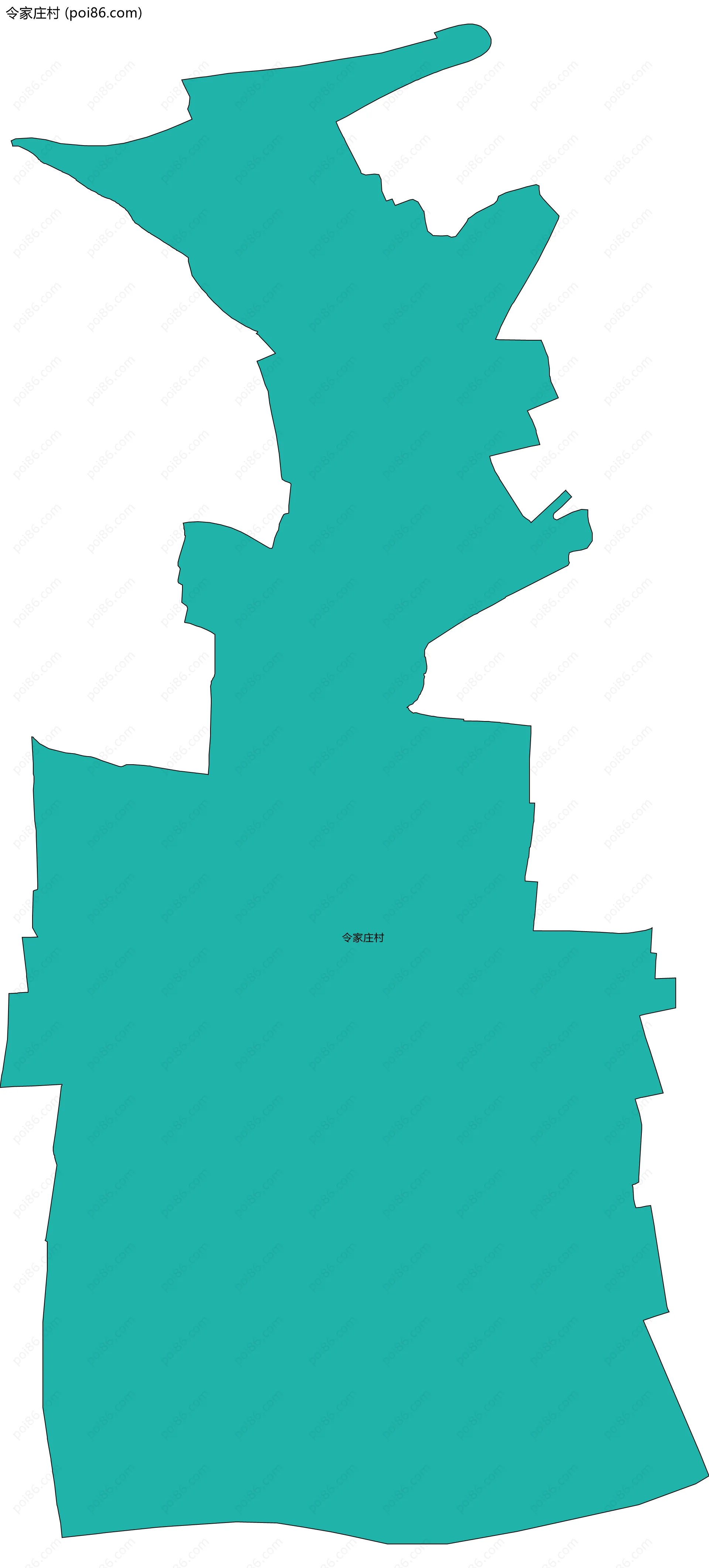 令家庄村边界地图