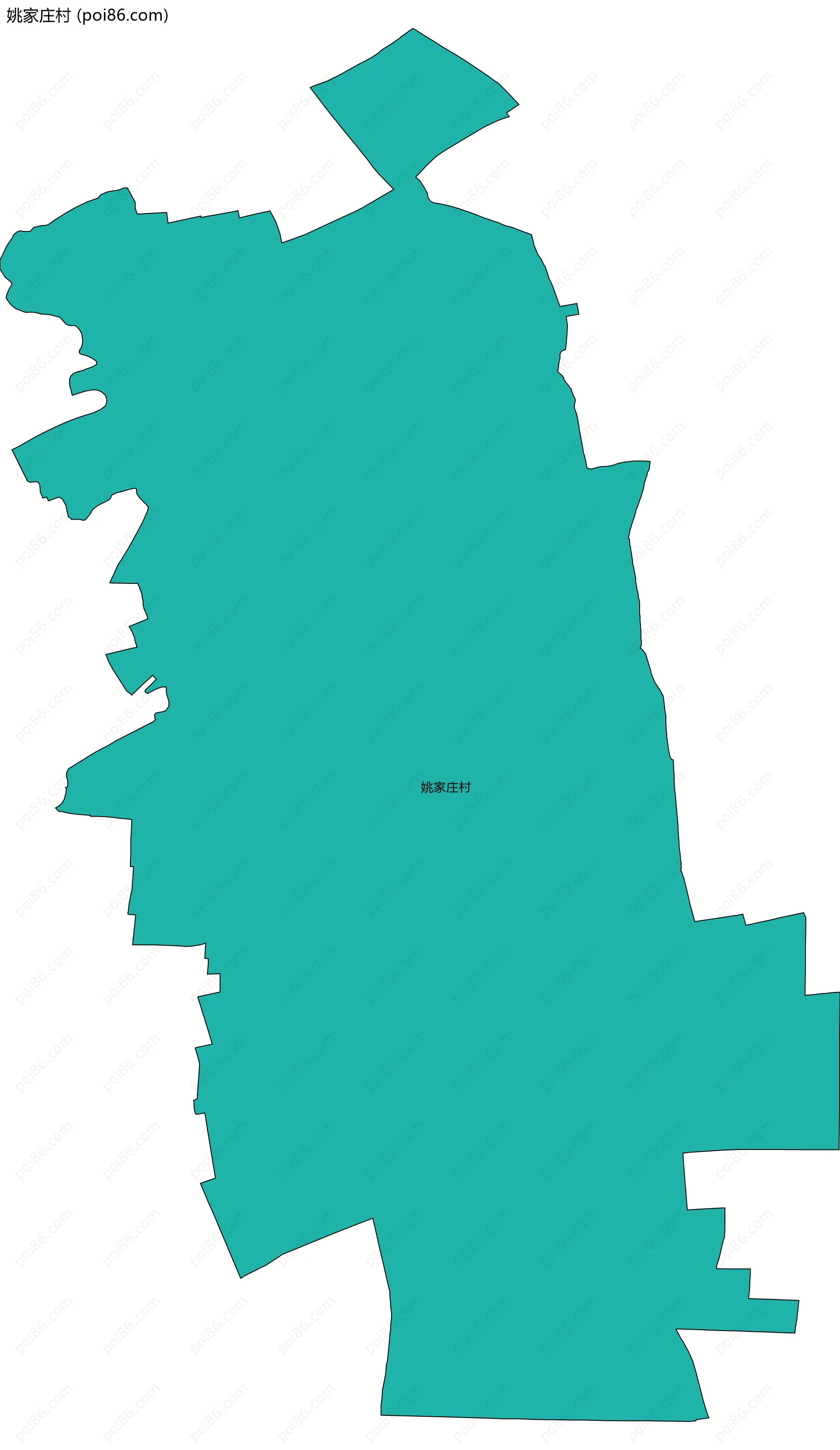 姚家庄村边界地图