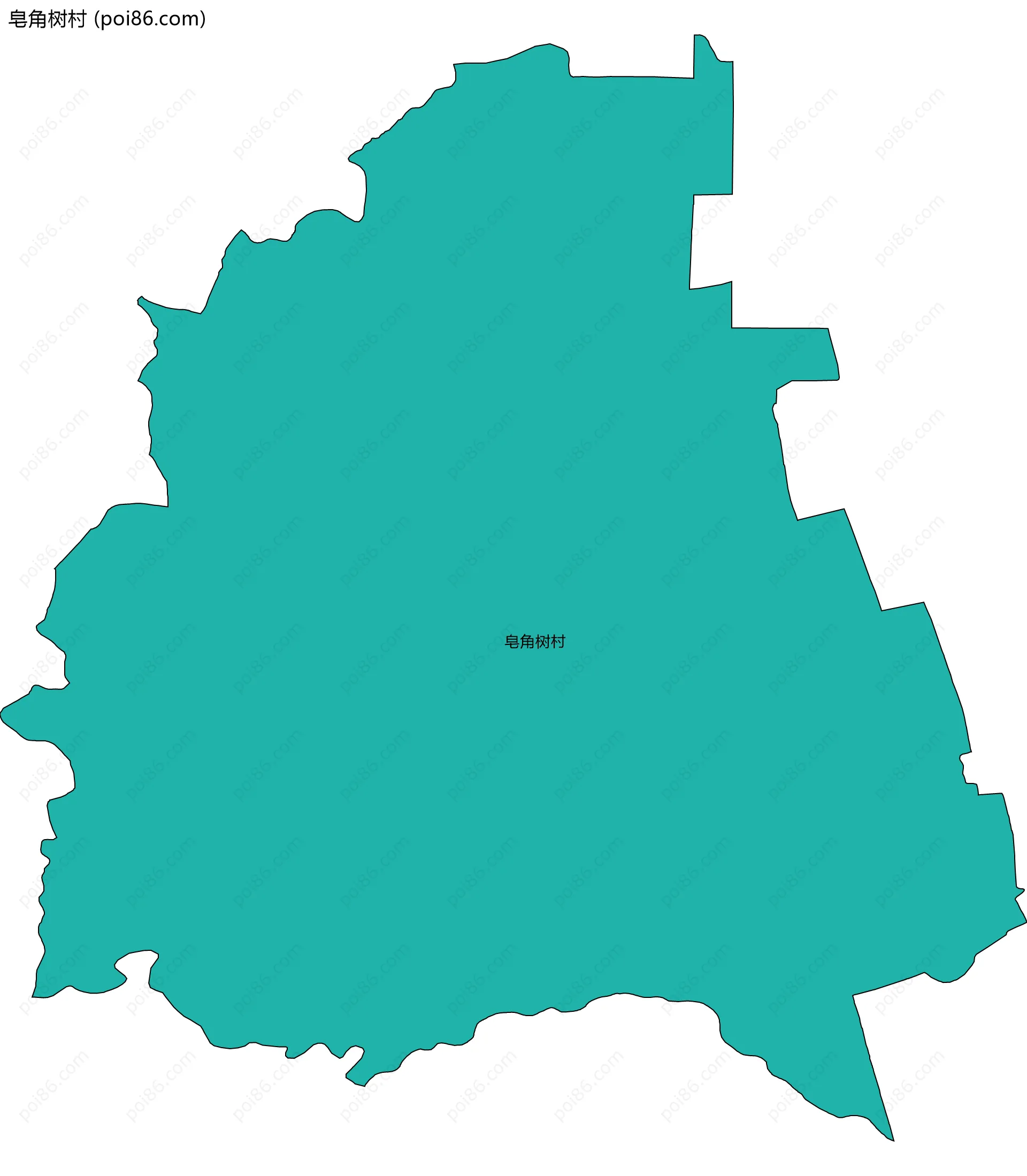 皂角树村边界地图