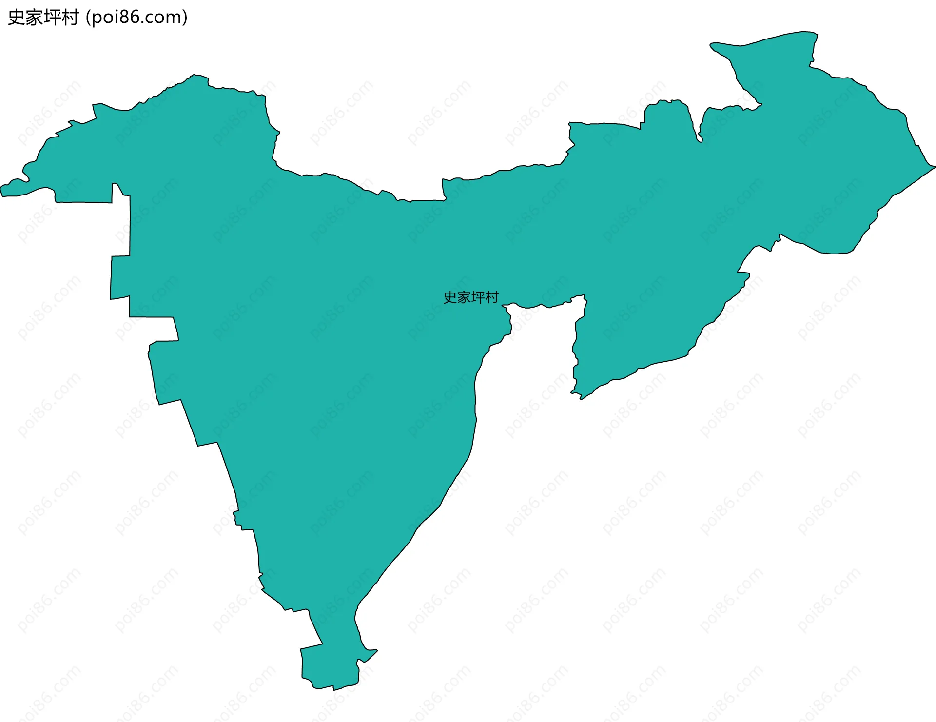 史家坪村边界地图