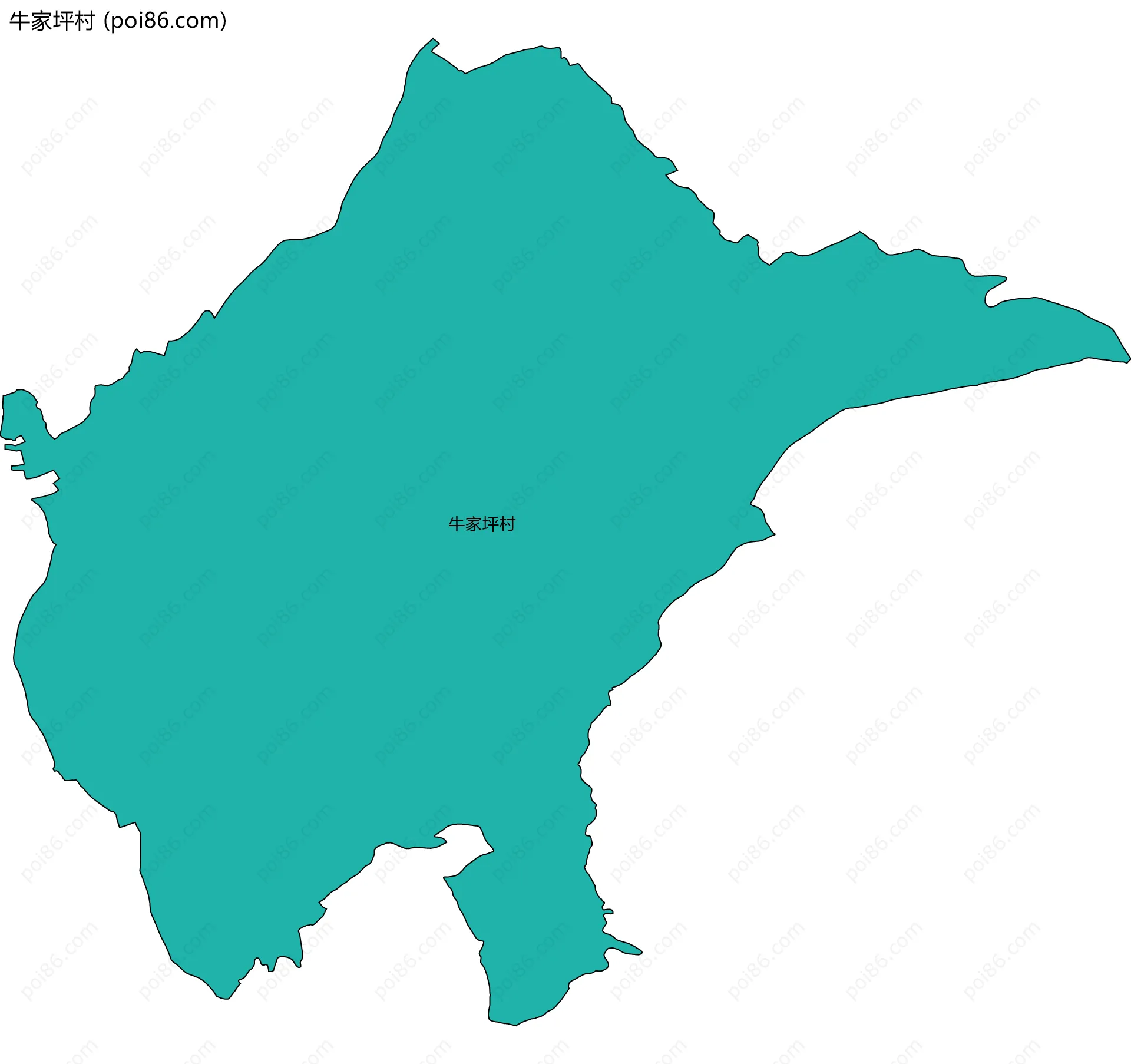 牛家坪村边界地图