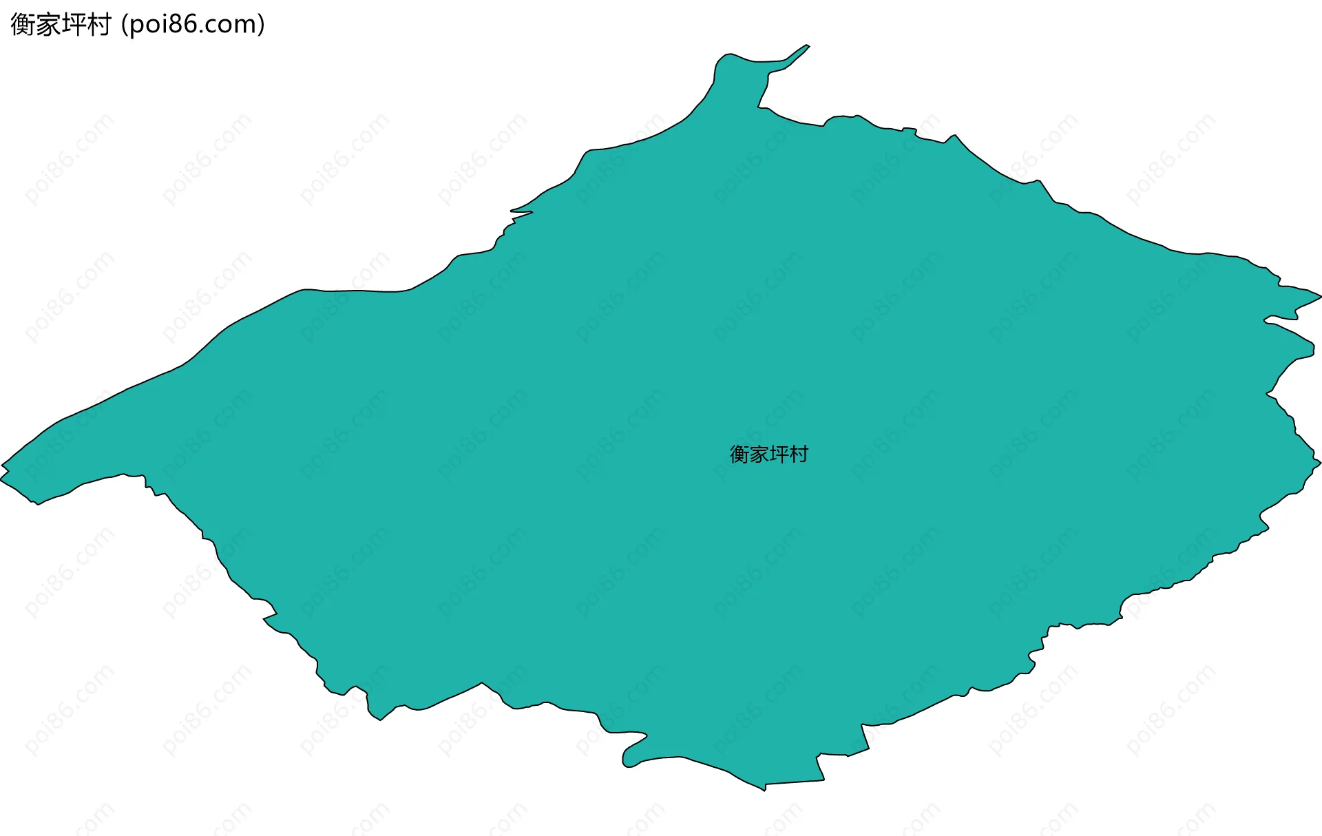 衡家坪村边界地图