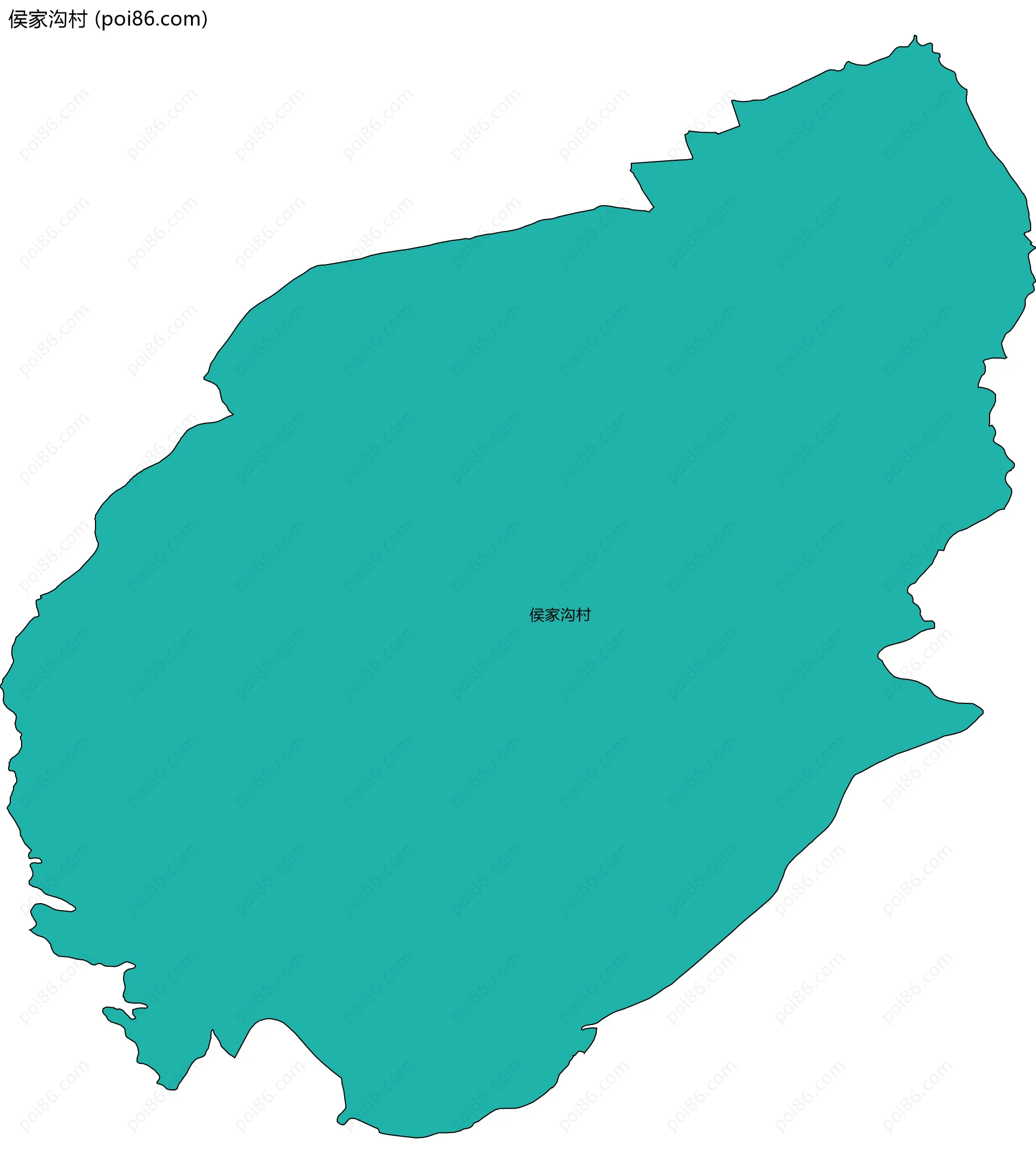 侯家沟村边界地图