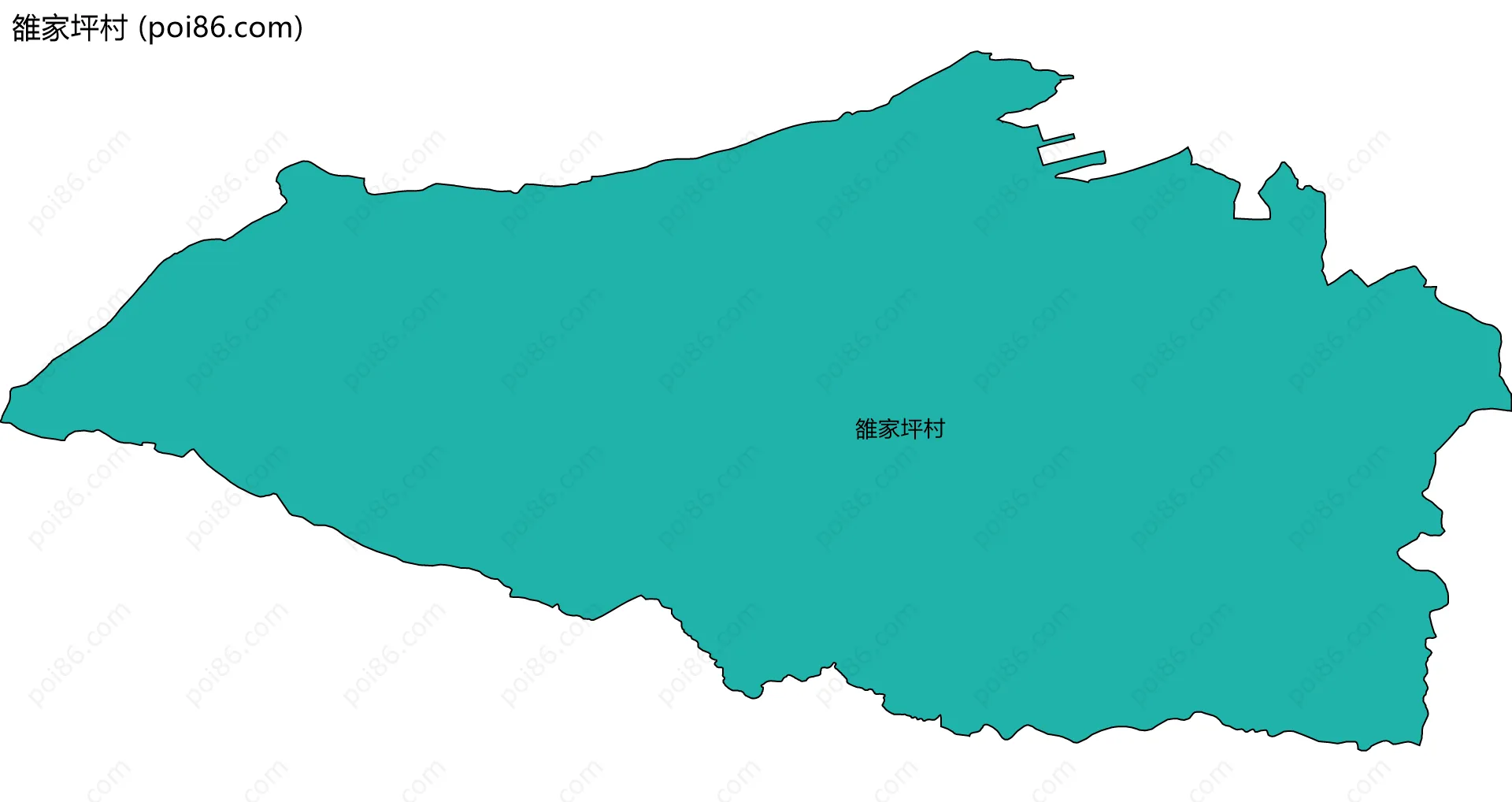 雒家坪村边界地图