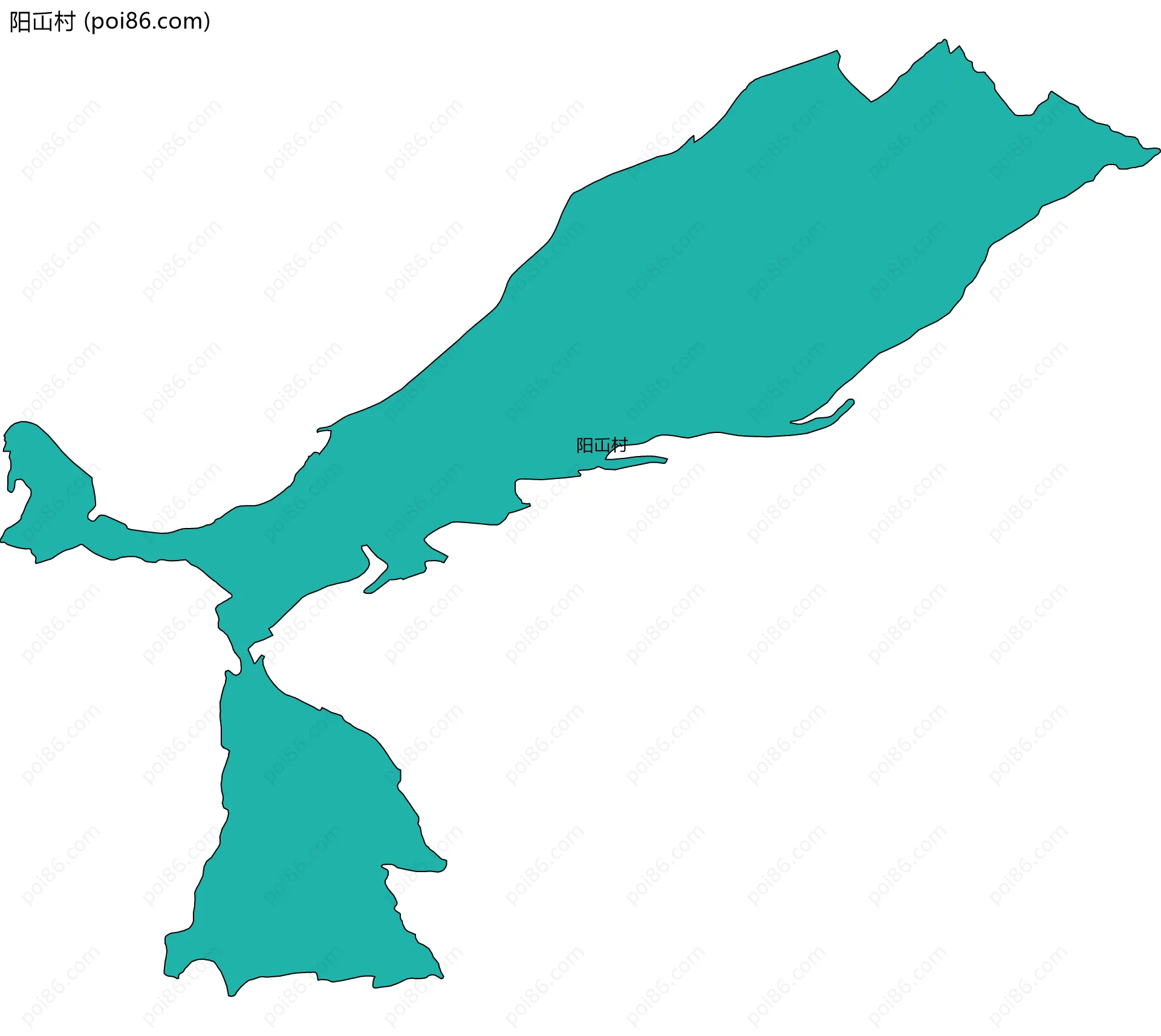 阳屲村边界地图