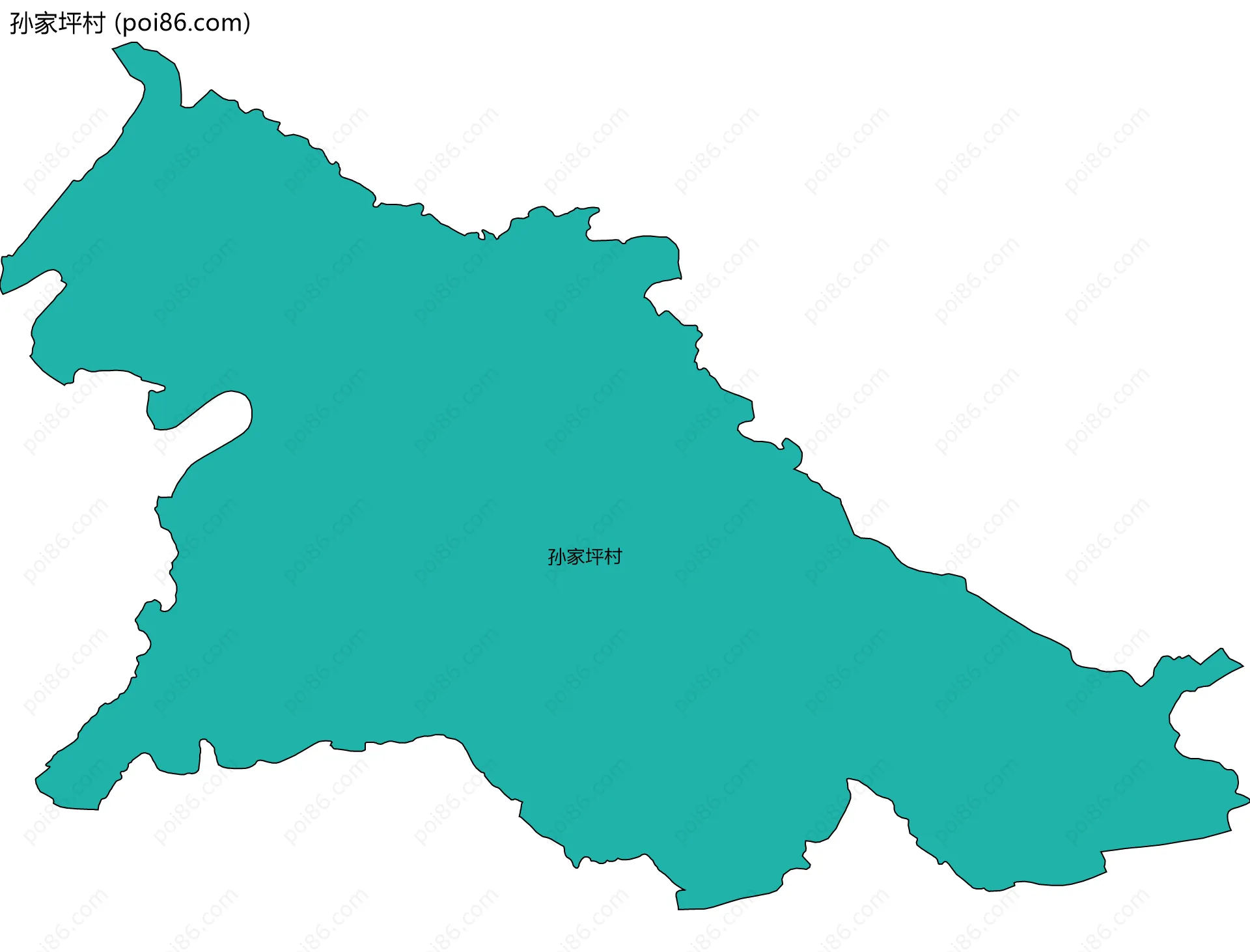 孙家坪村边界地图