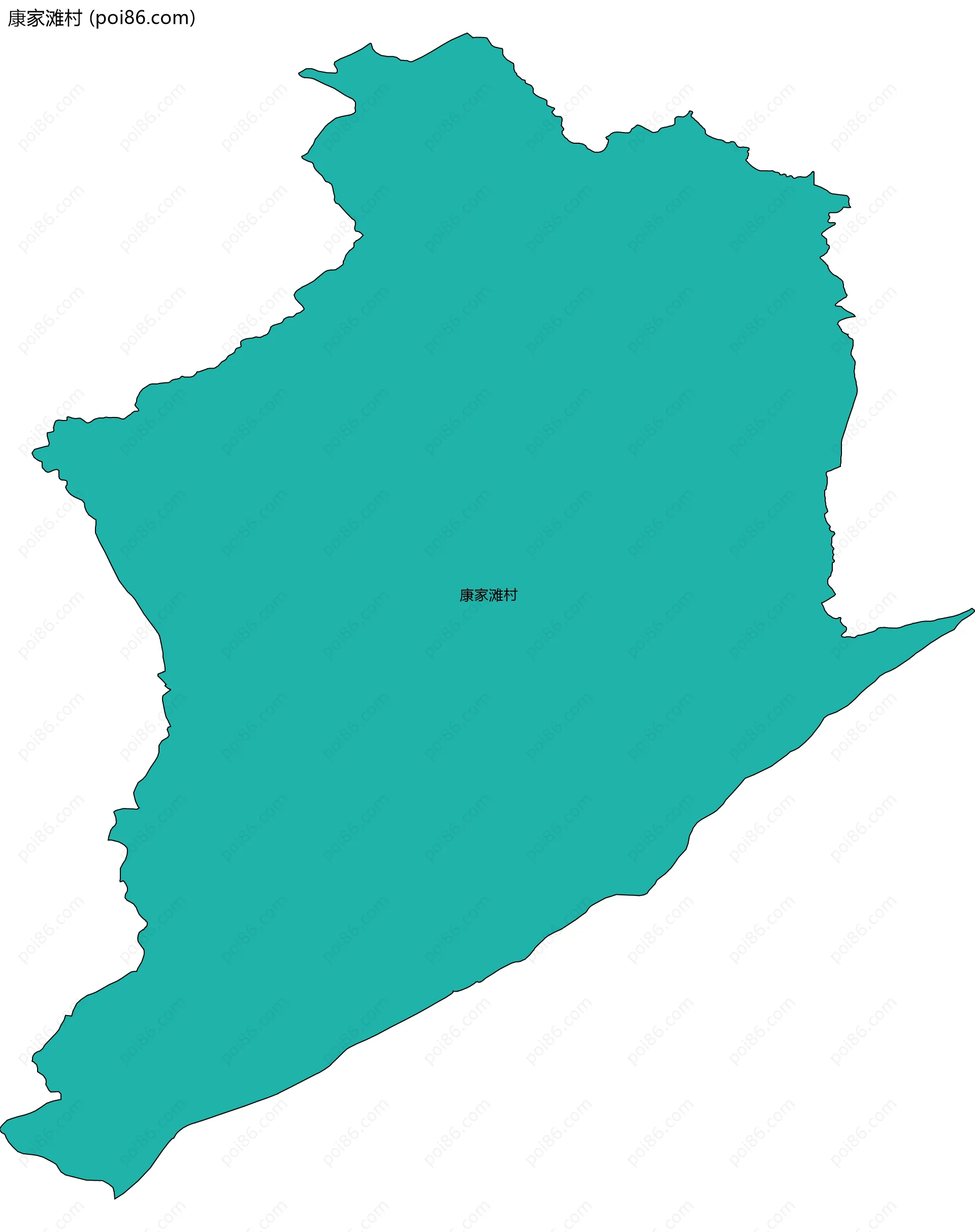 康家滩村边界地图