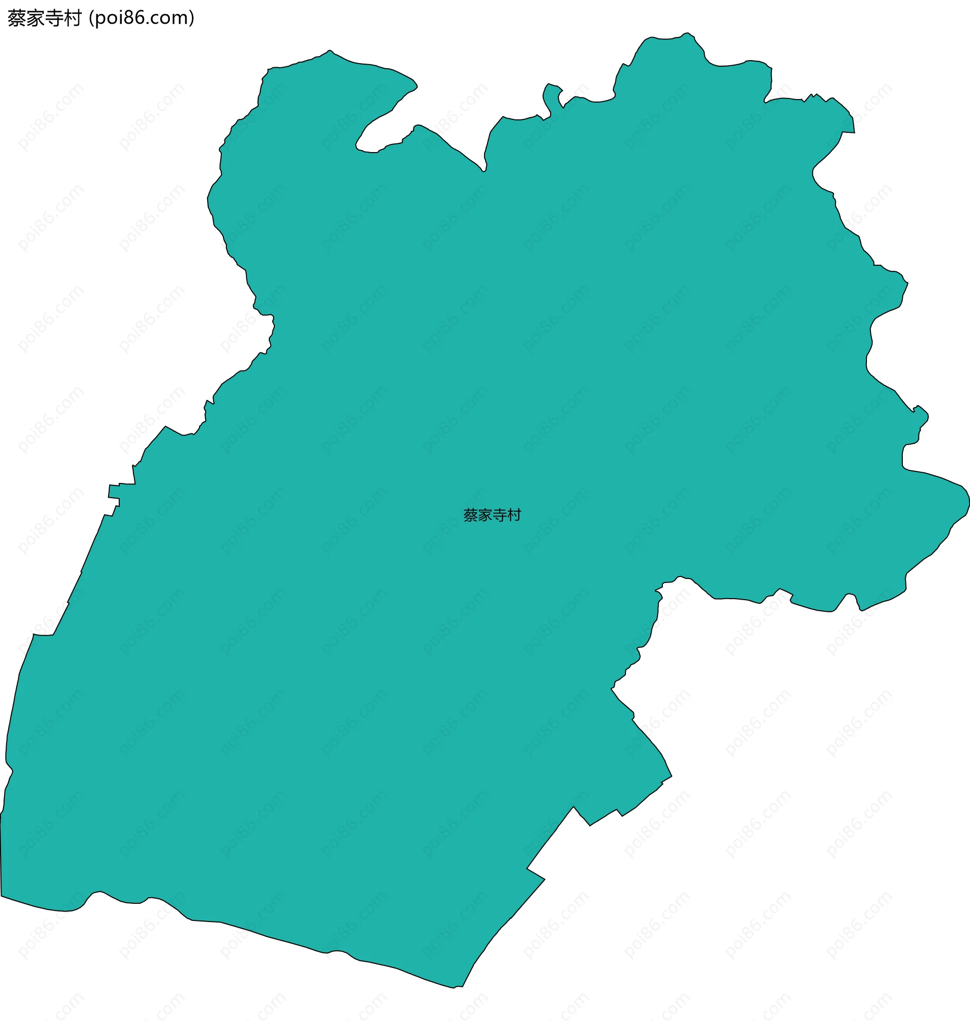 蔡家寺村边界地图