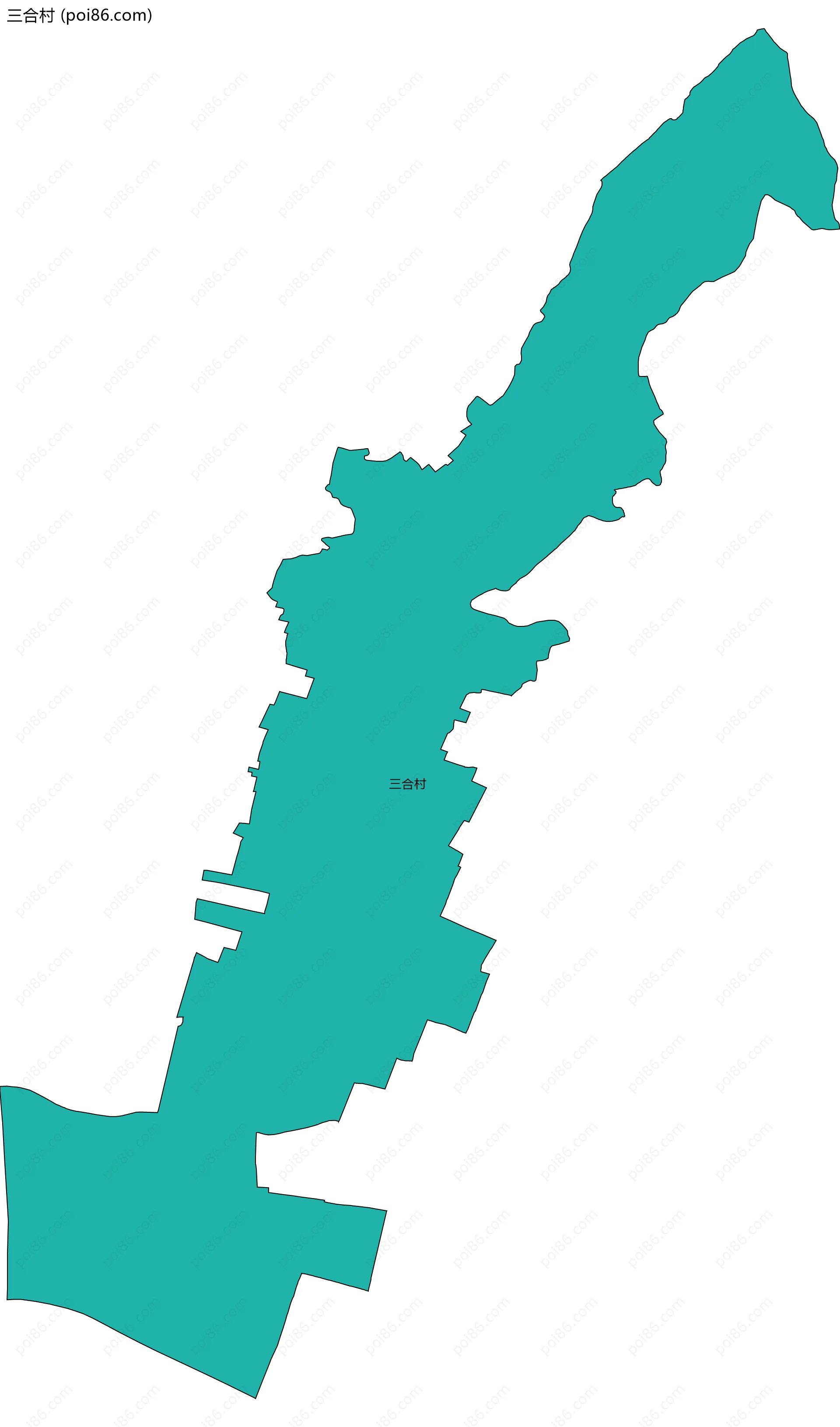 三合村边界地图