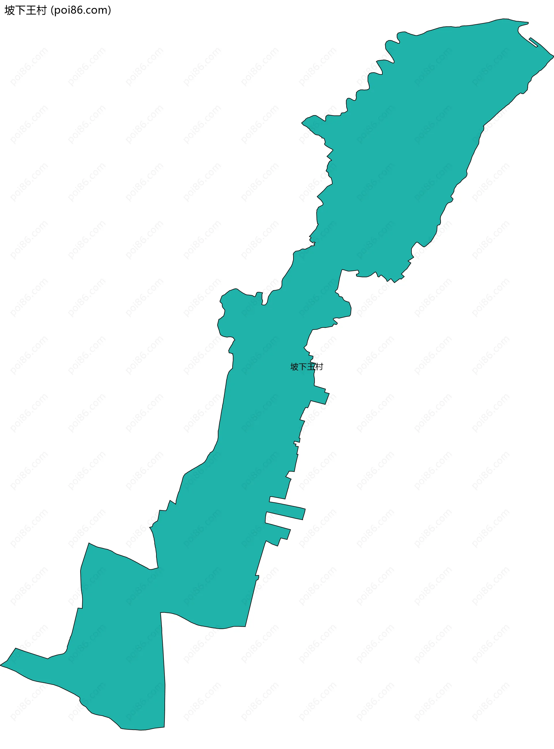 坡下王村边界地图
