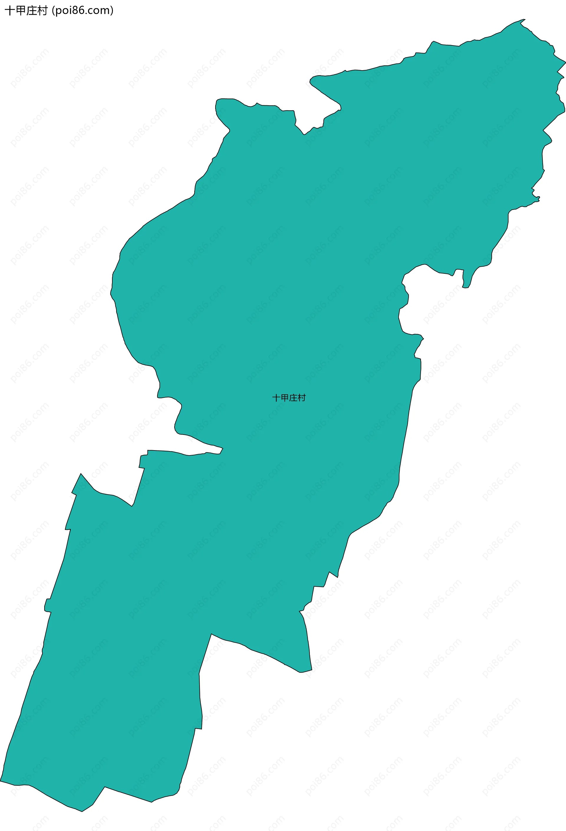 十甲庄村边界地图