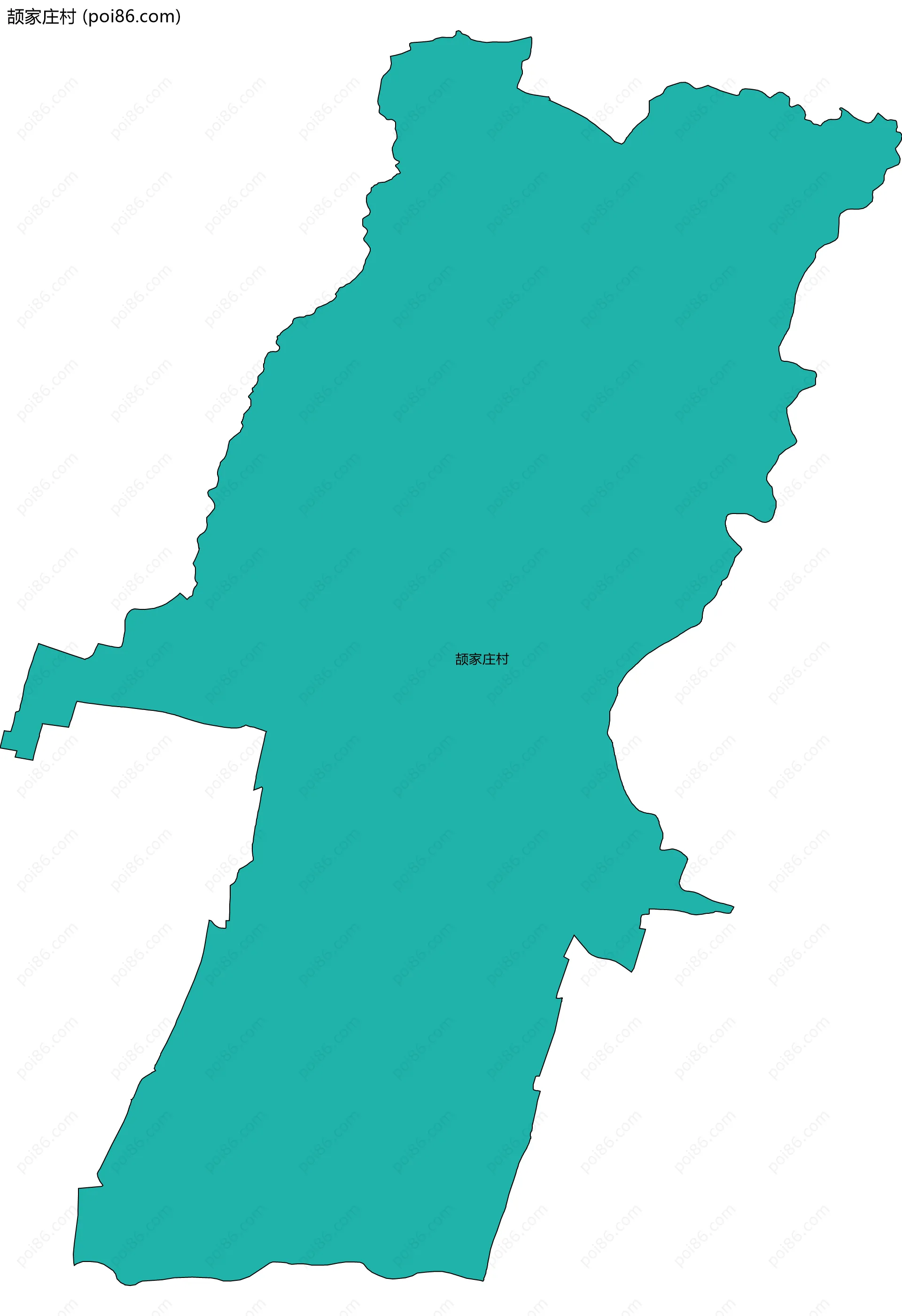 颉家庄村边界地图