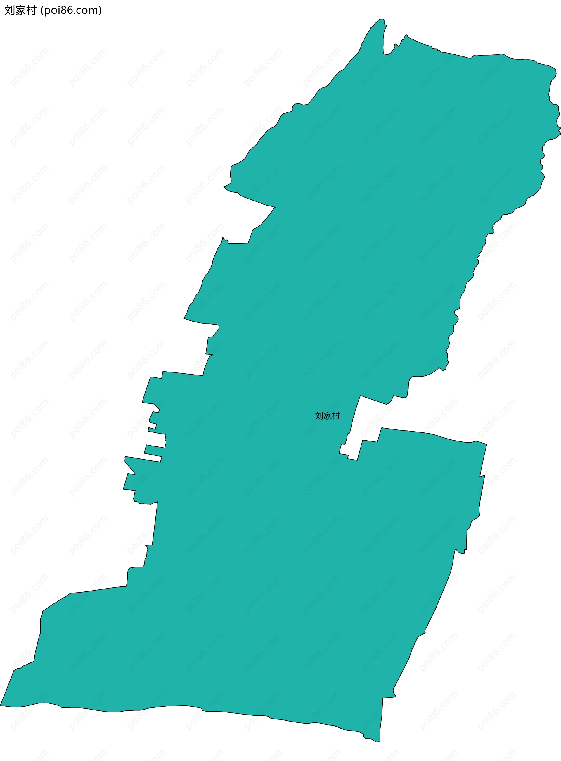 刘家村边界地图
