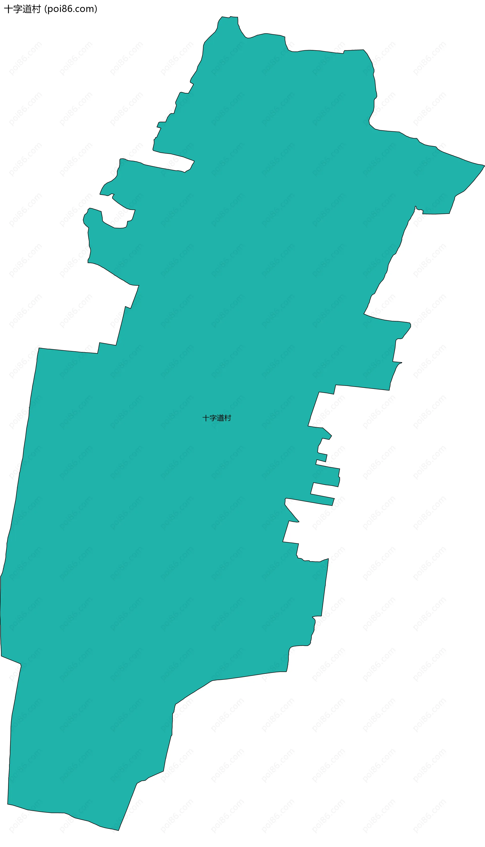 十字道村边界地图