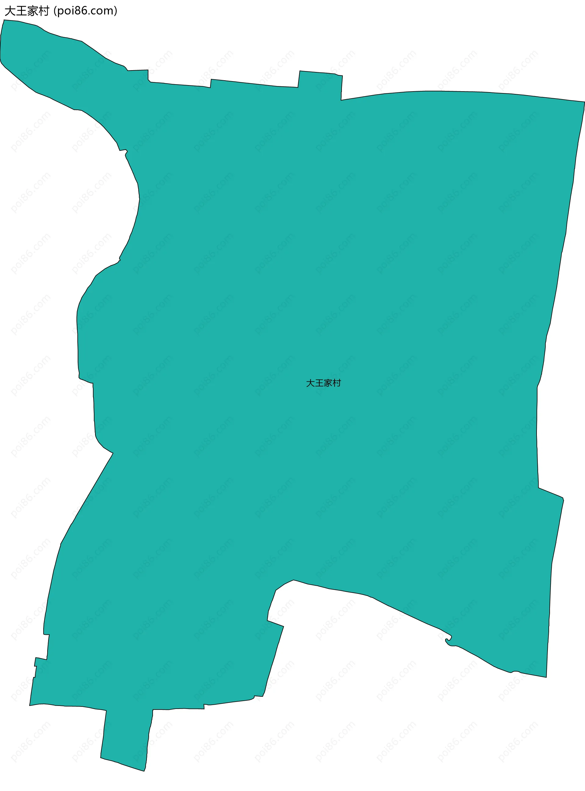 大王家村边界地图