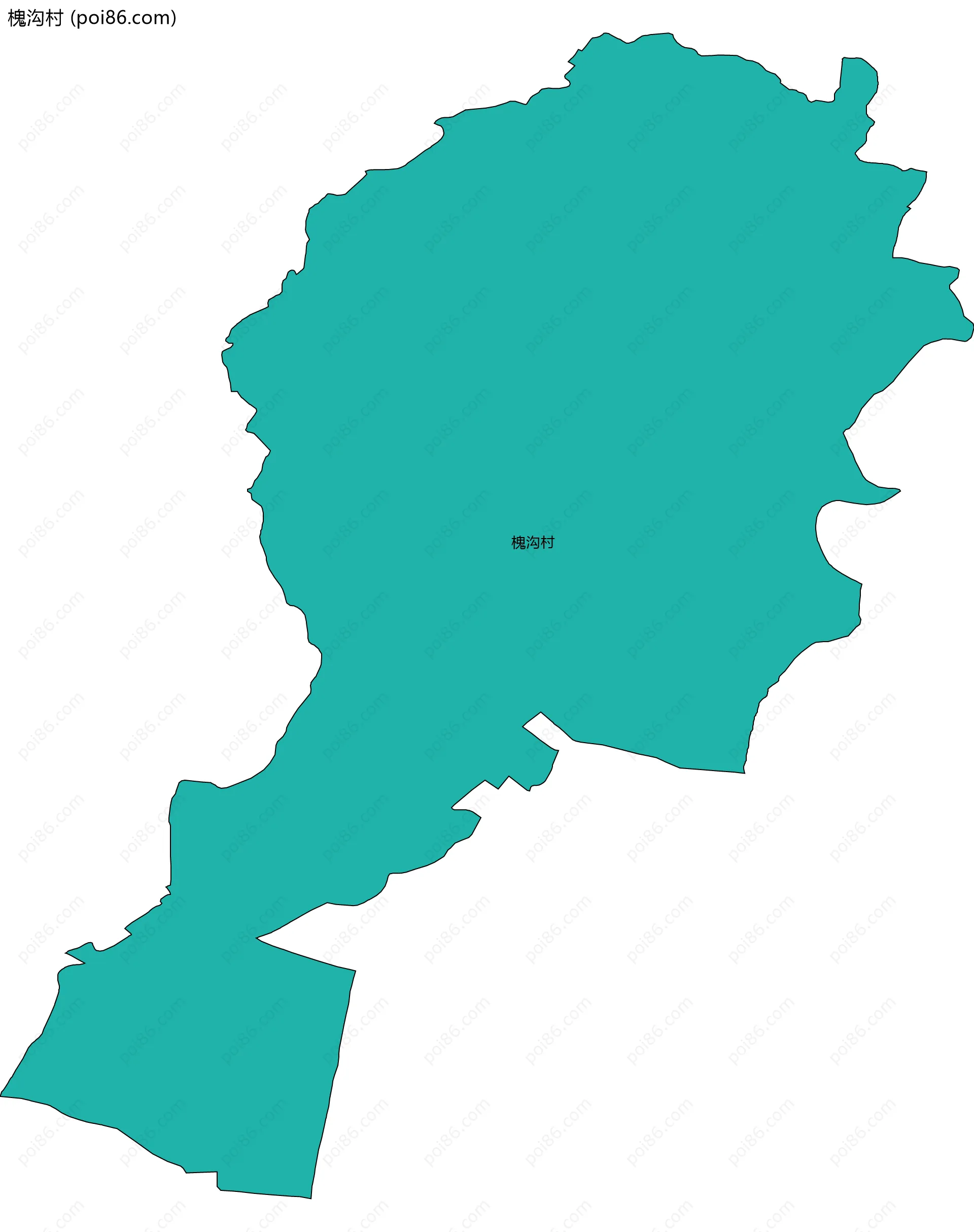 槐沟村边界地图