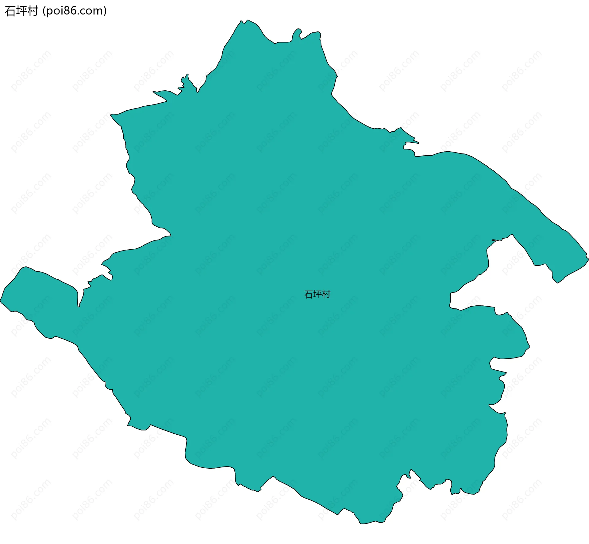 石坪村边界地图