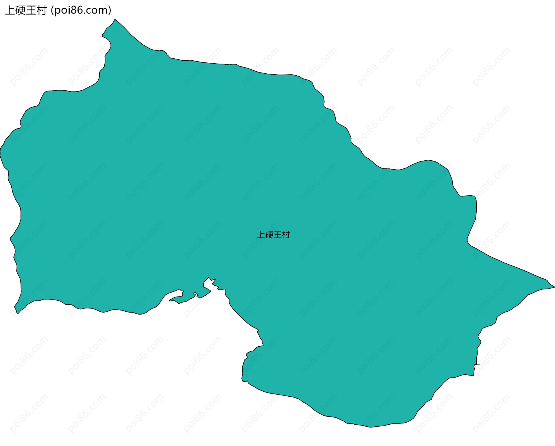 上硬王村边界地图