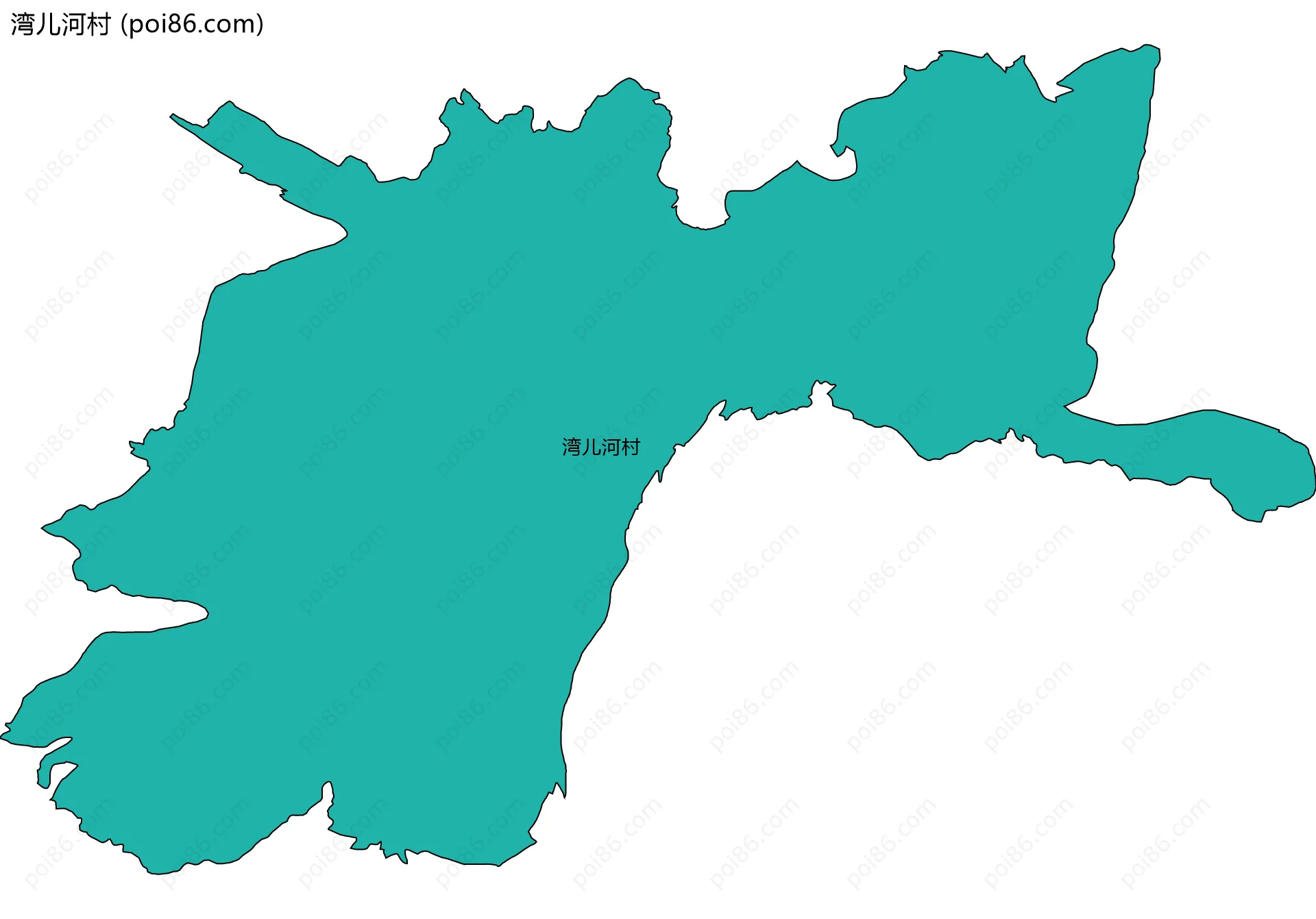 湾儿河村边界地图