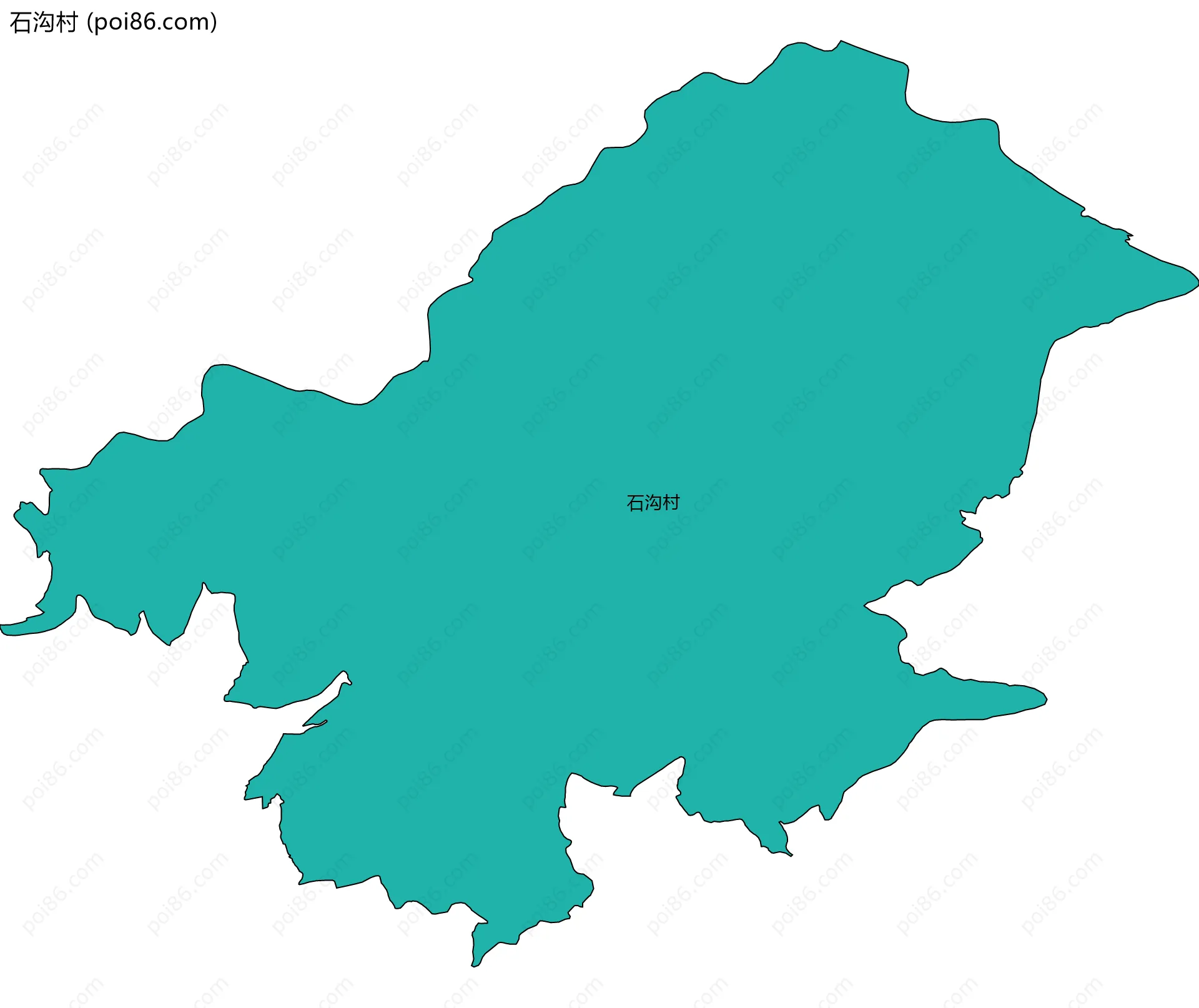 石沟村边界地图