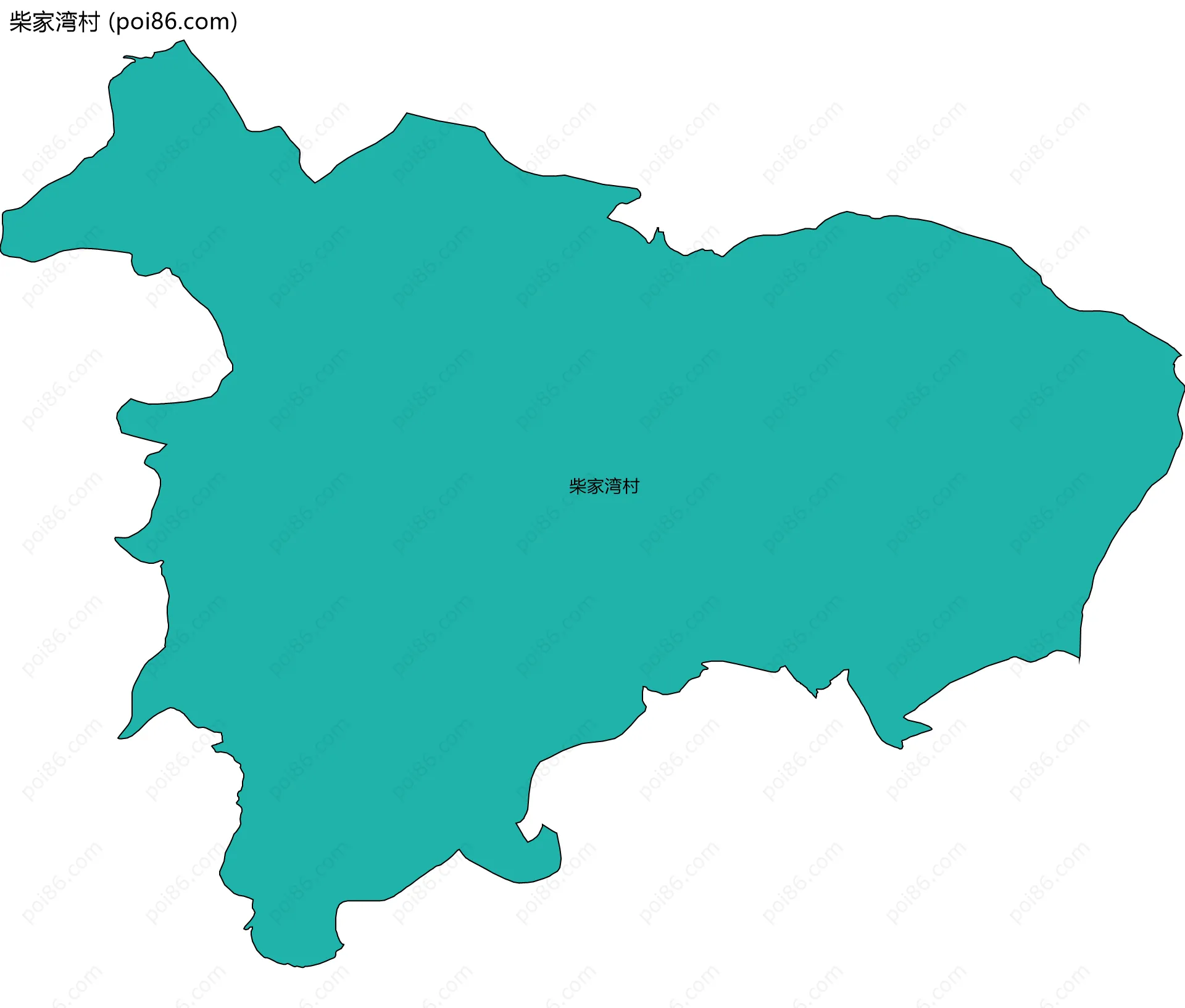 柴家湾村边界地图