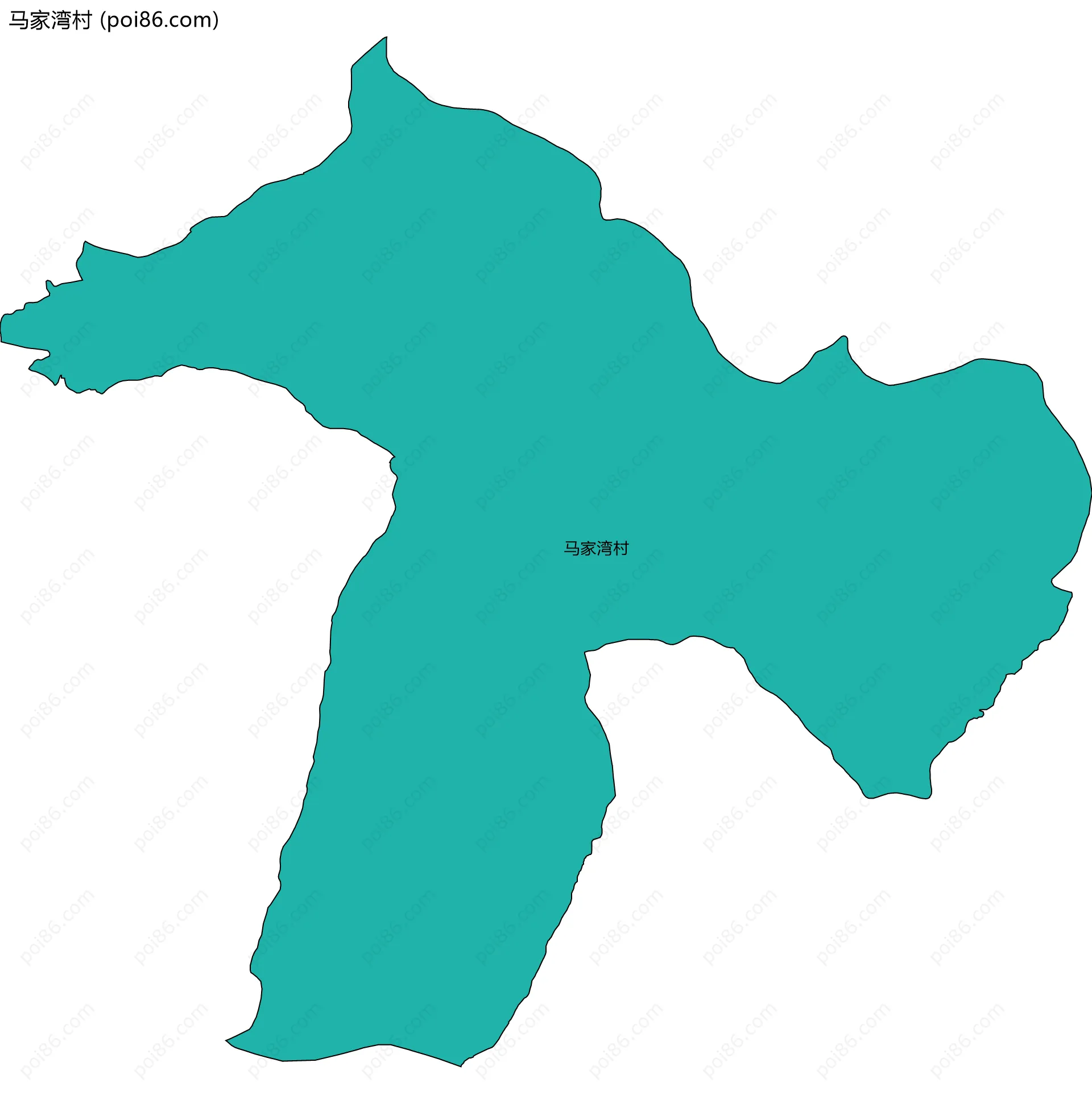 马家湾村边界地图