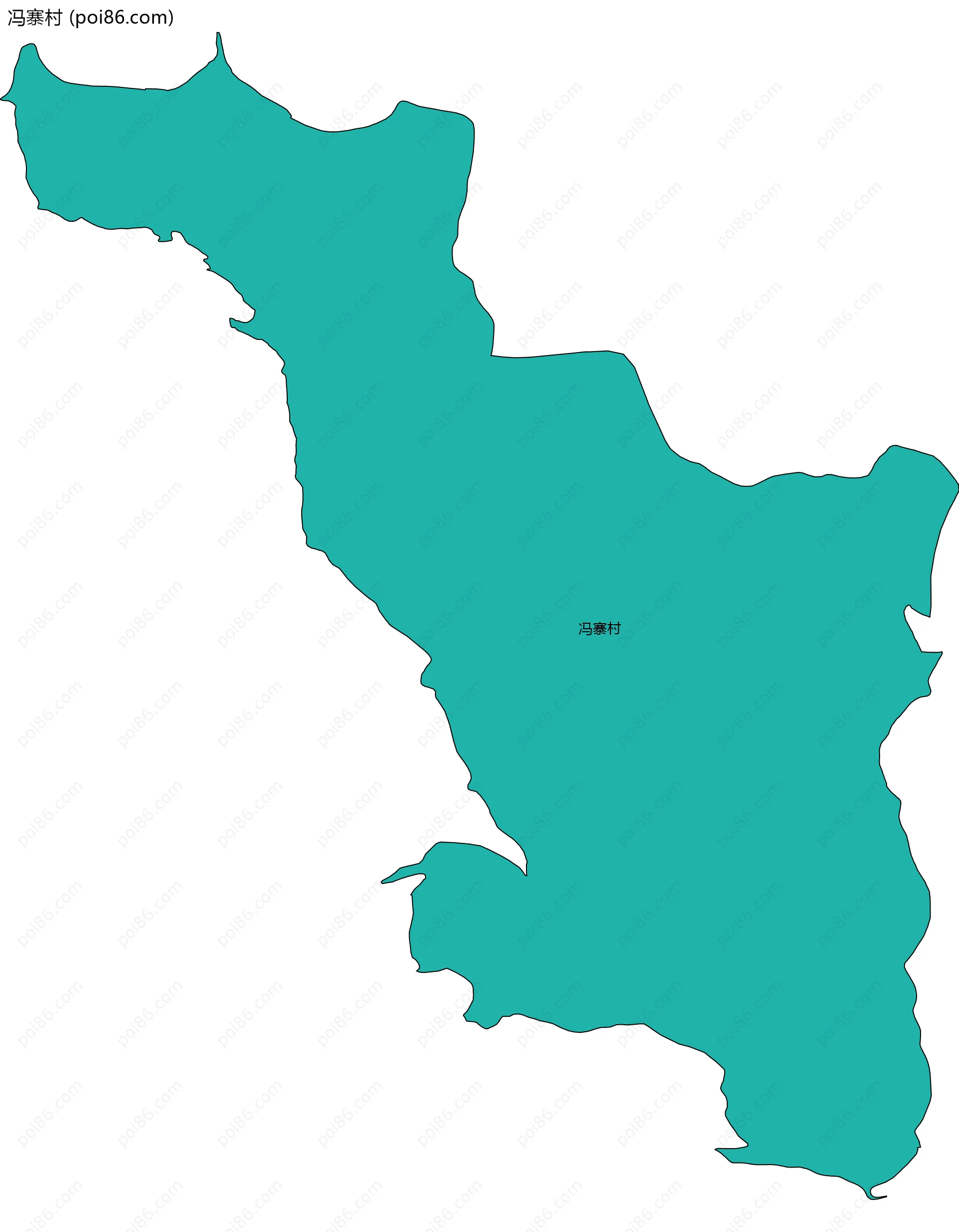 冯寨村边界地图