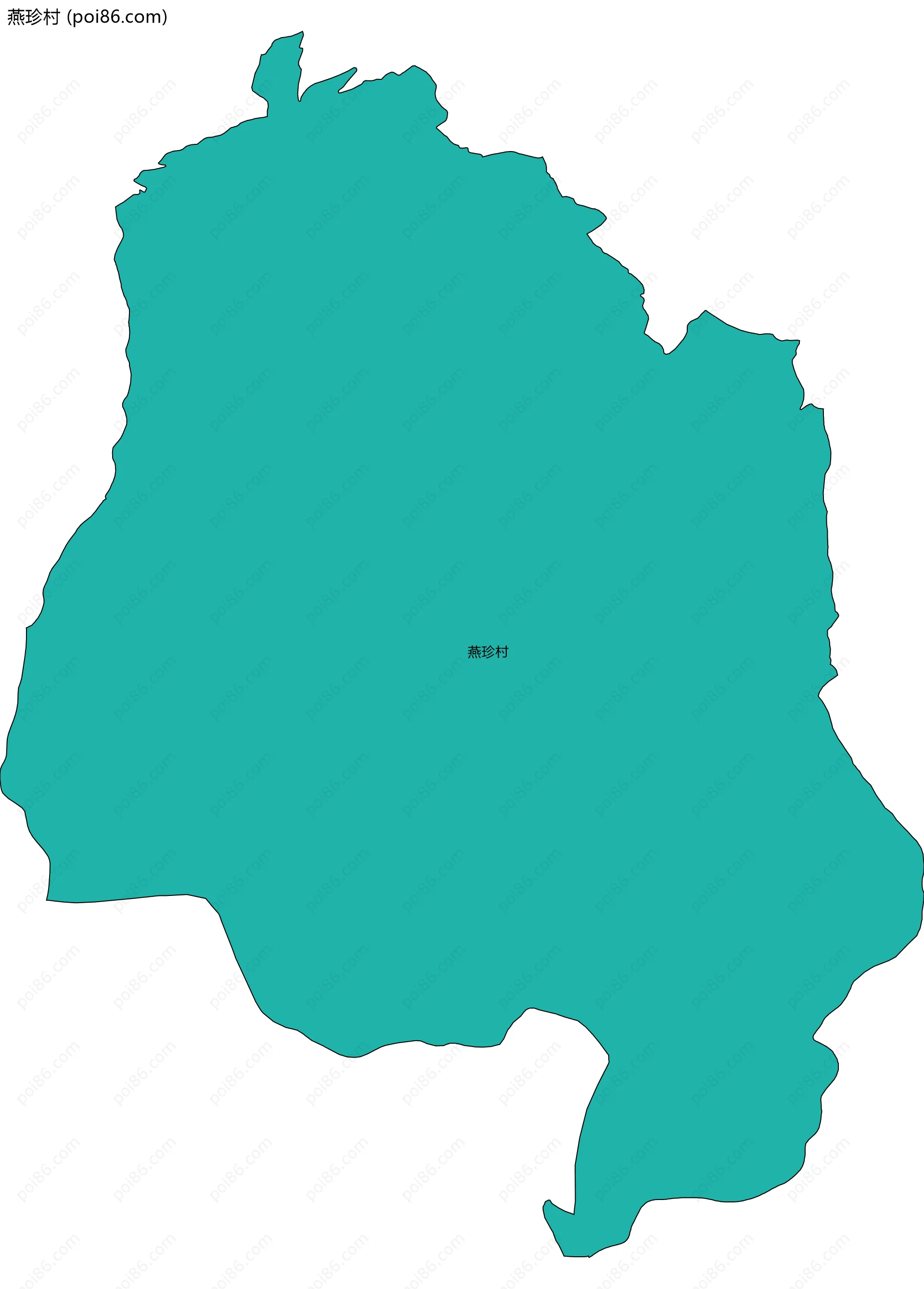 燕珍村边界地图