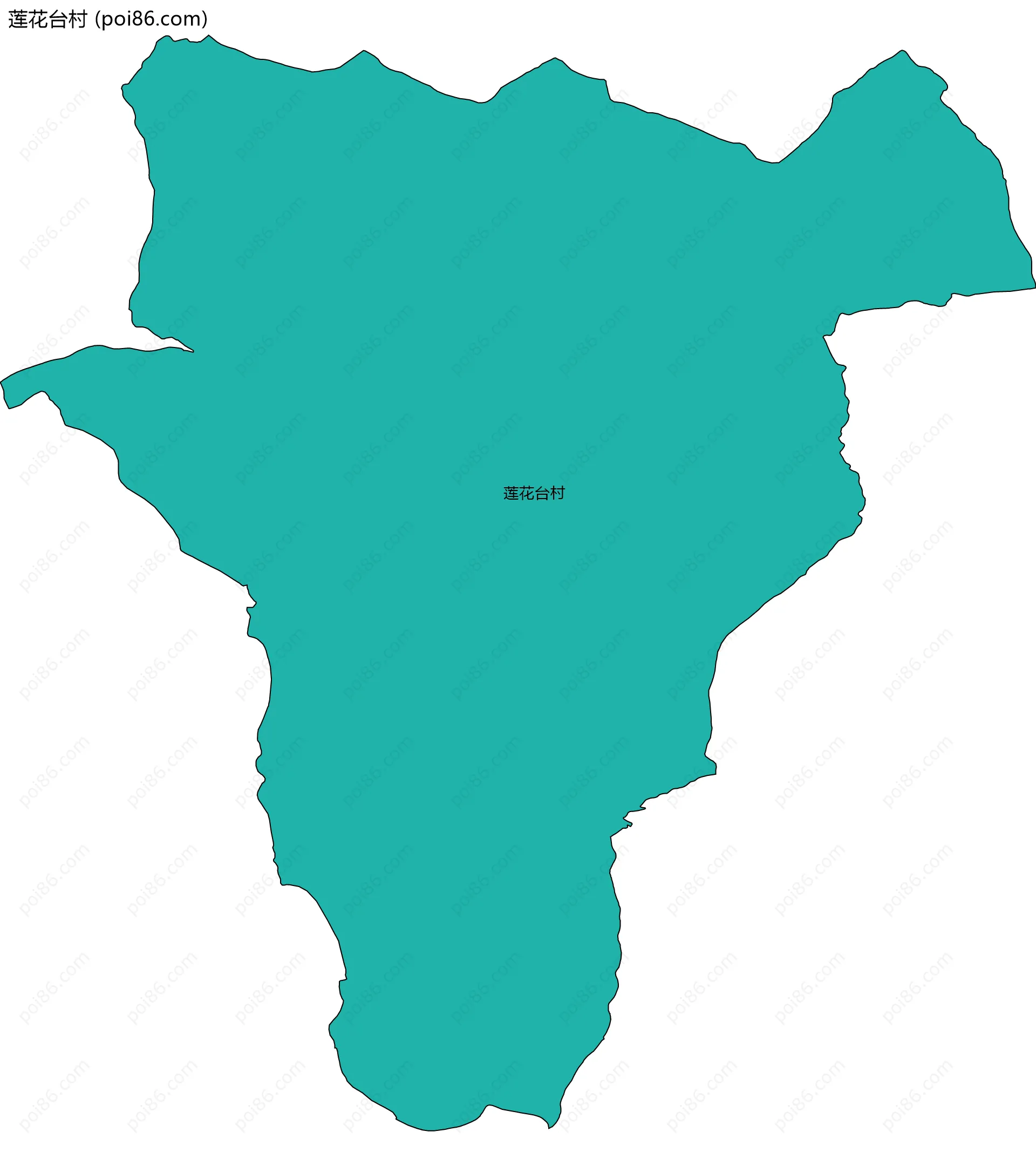 莲花台村边界地图