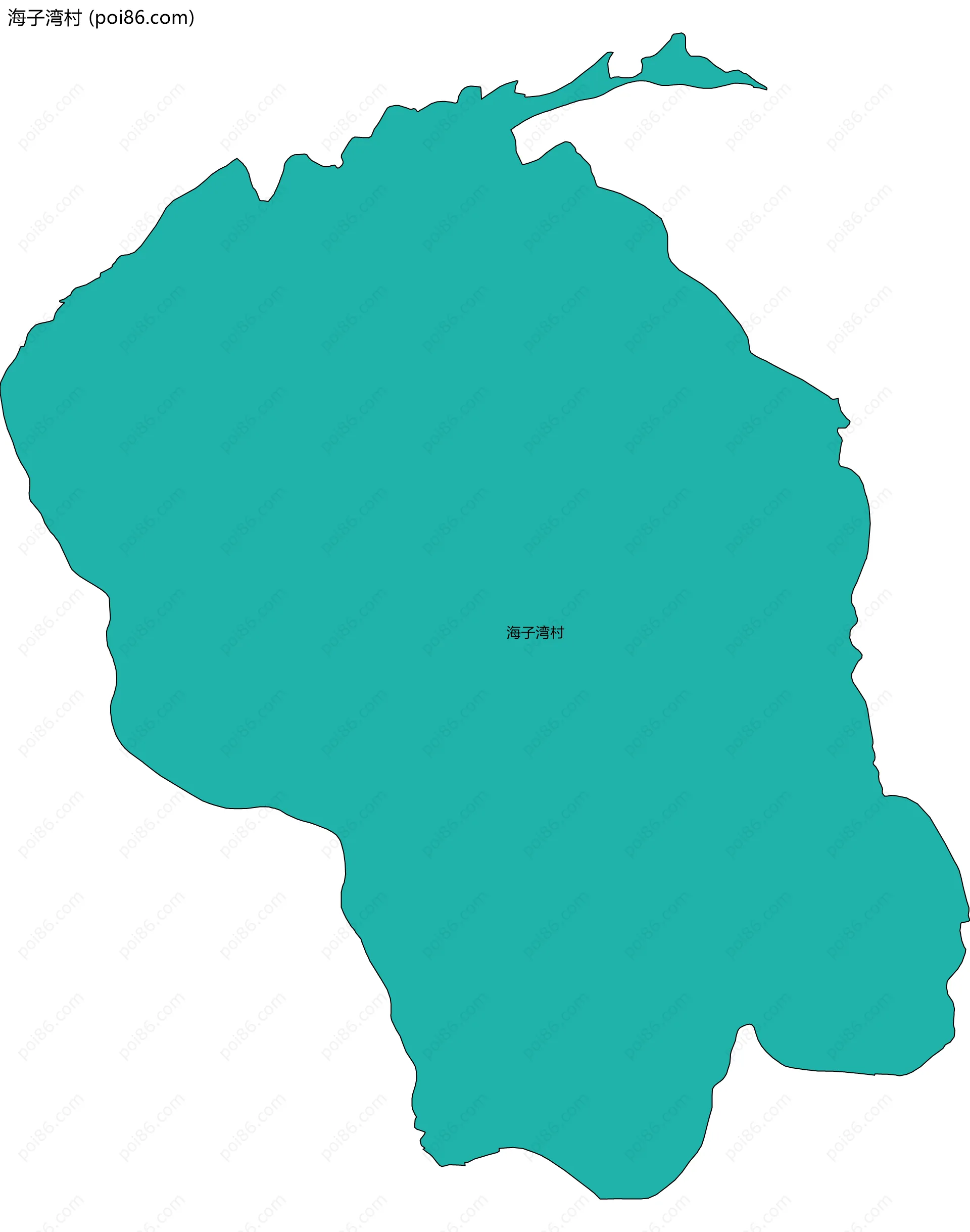 海子湾村边界地图