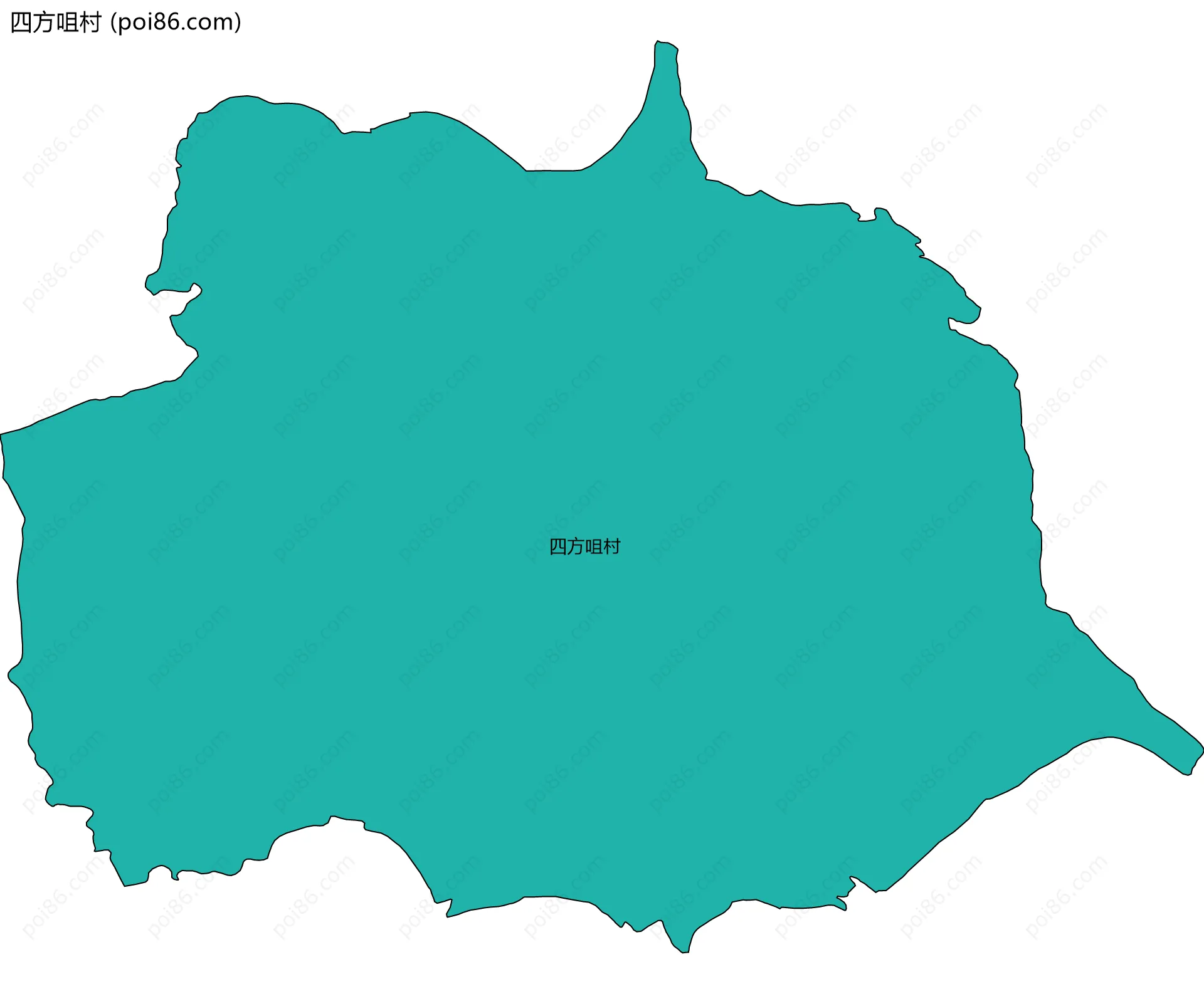 四方咀村边界地图