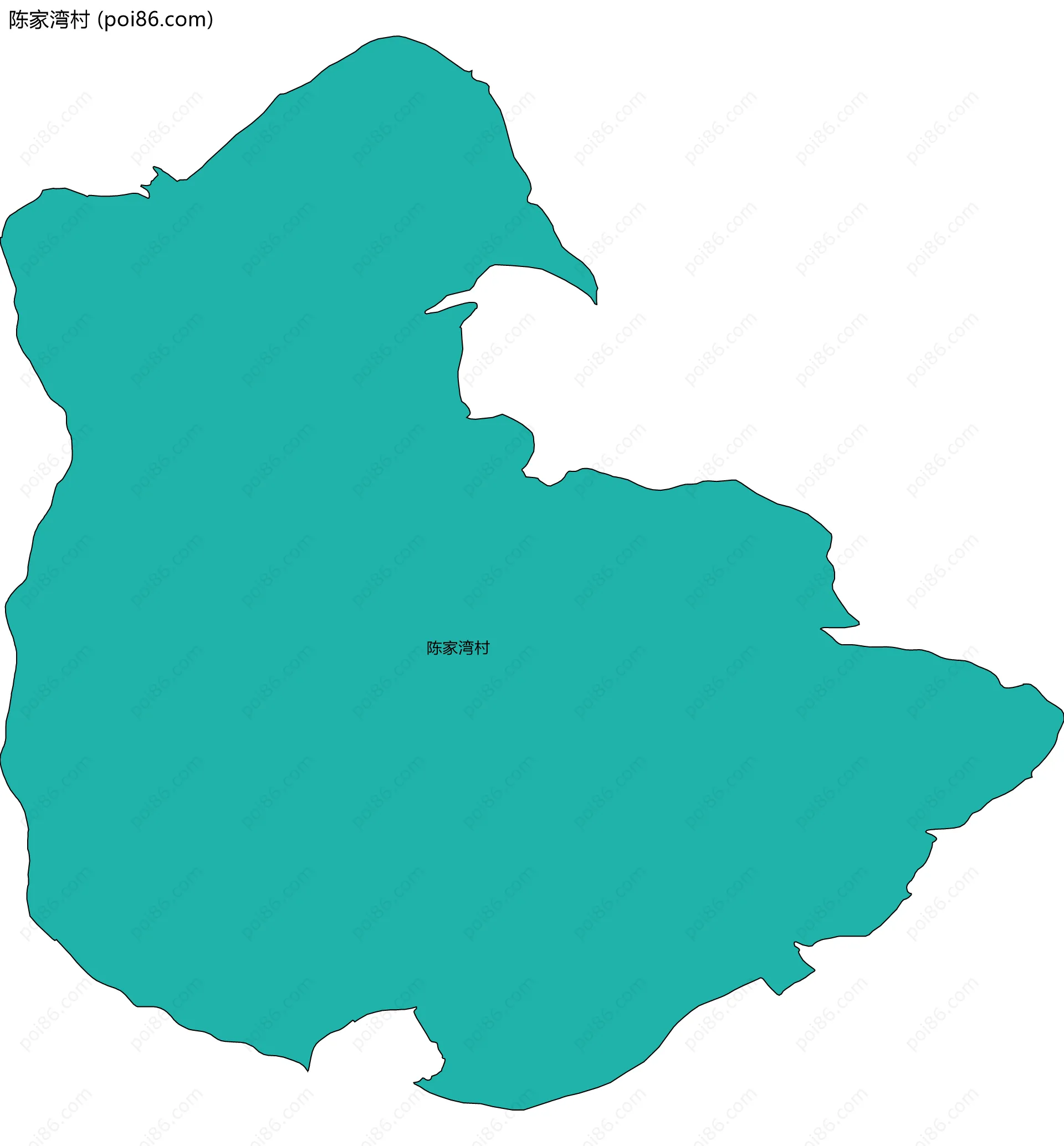 陈家湾村边界地图