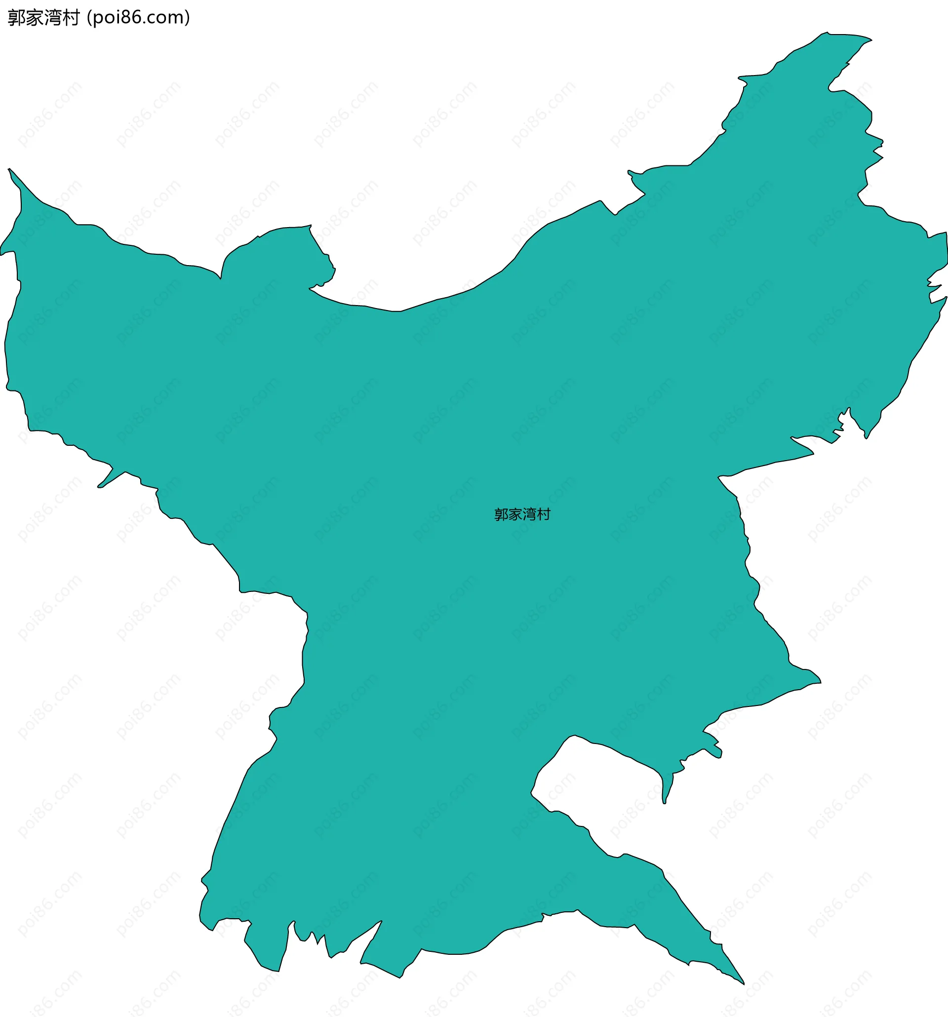 郭家湾村边界地图