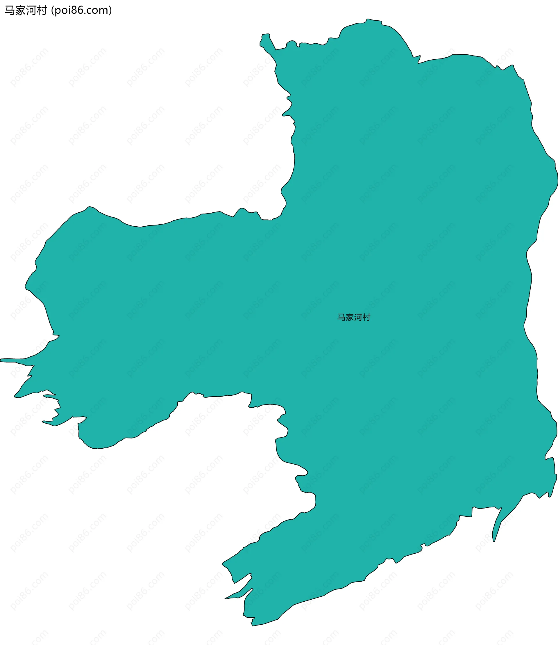 马家河村边界地图