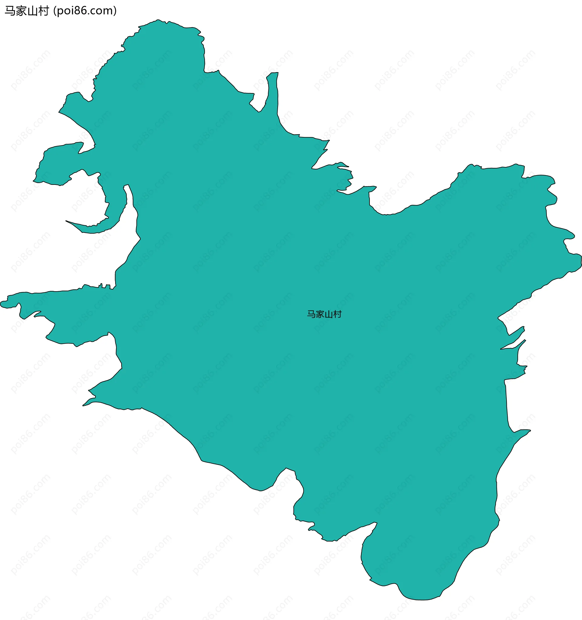 马家山村边界地图