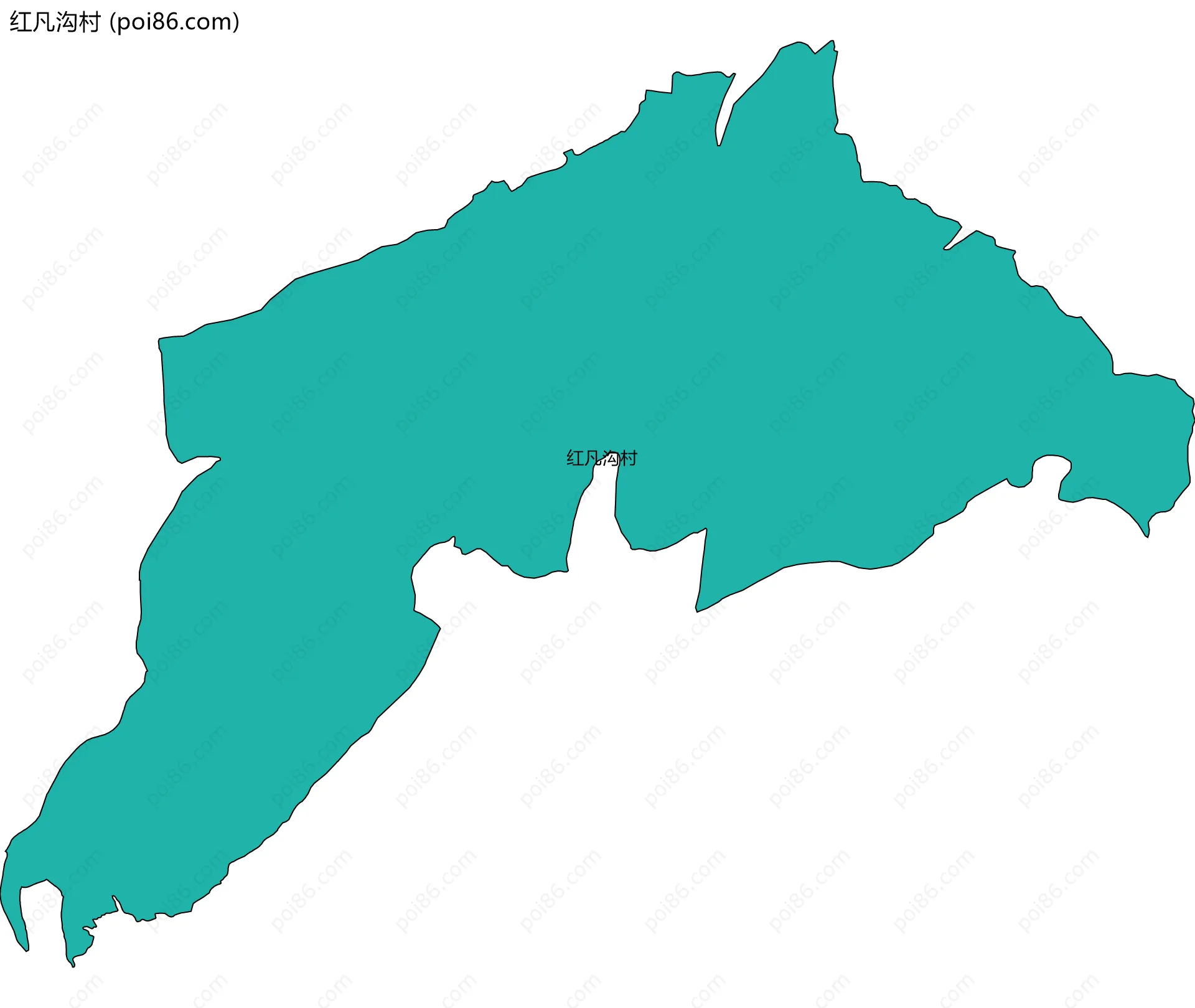 红凡沟村边界地图