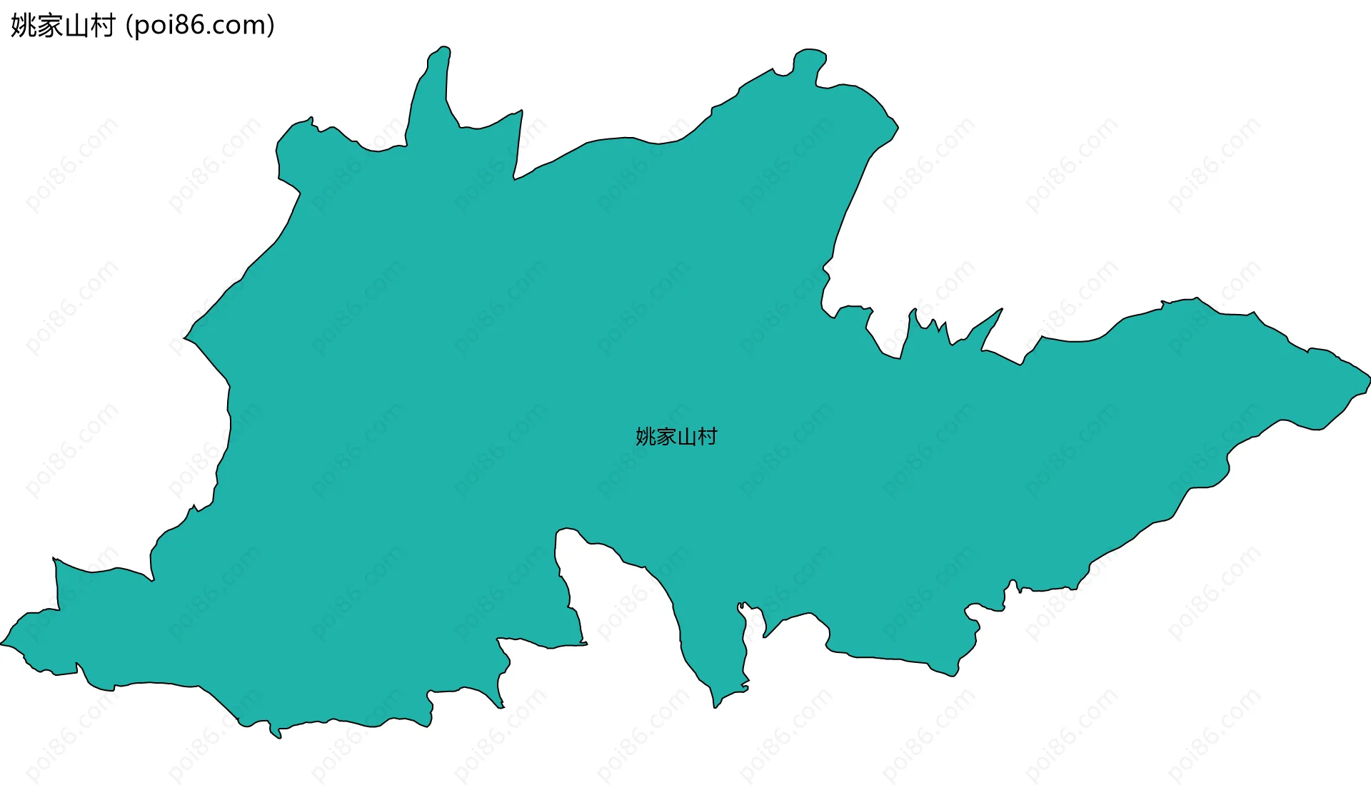 姚家山村边界地图