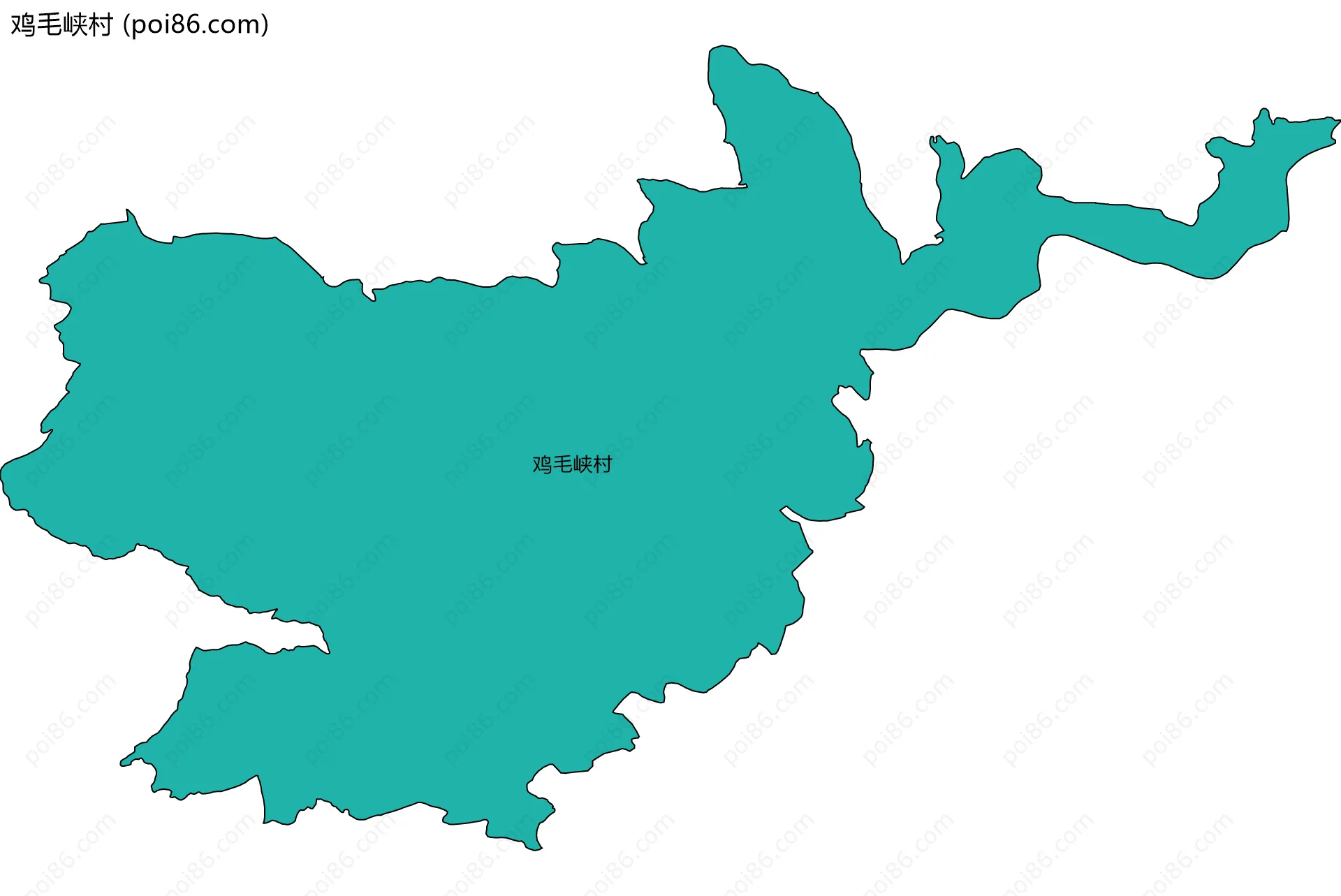 鸡毛峡村边界地图